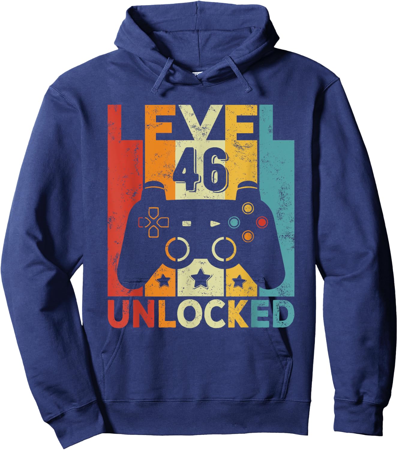 46e Anniversaire Homme Femme 46 Ans Contrôleur De Jeu Gamer Hoodie - Hoodie | Navy