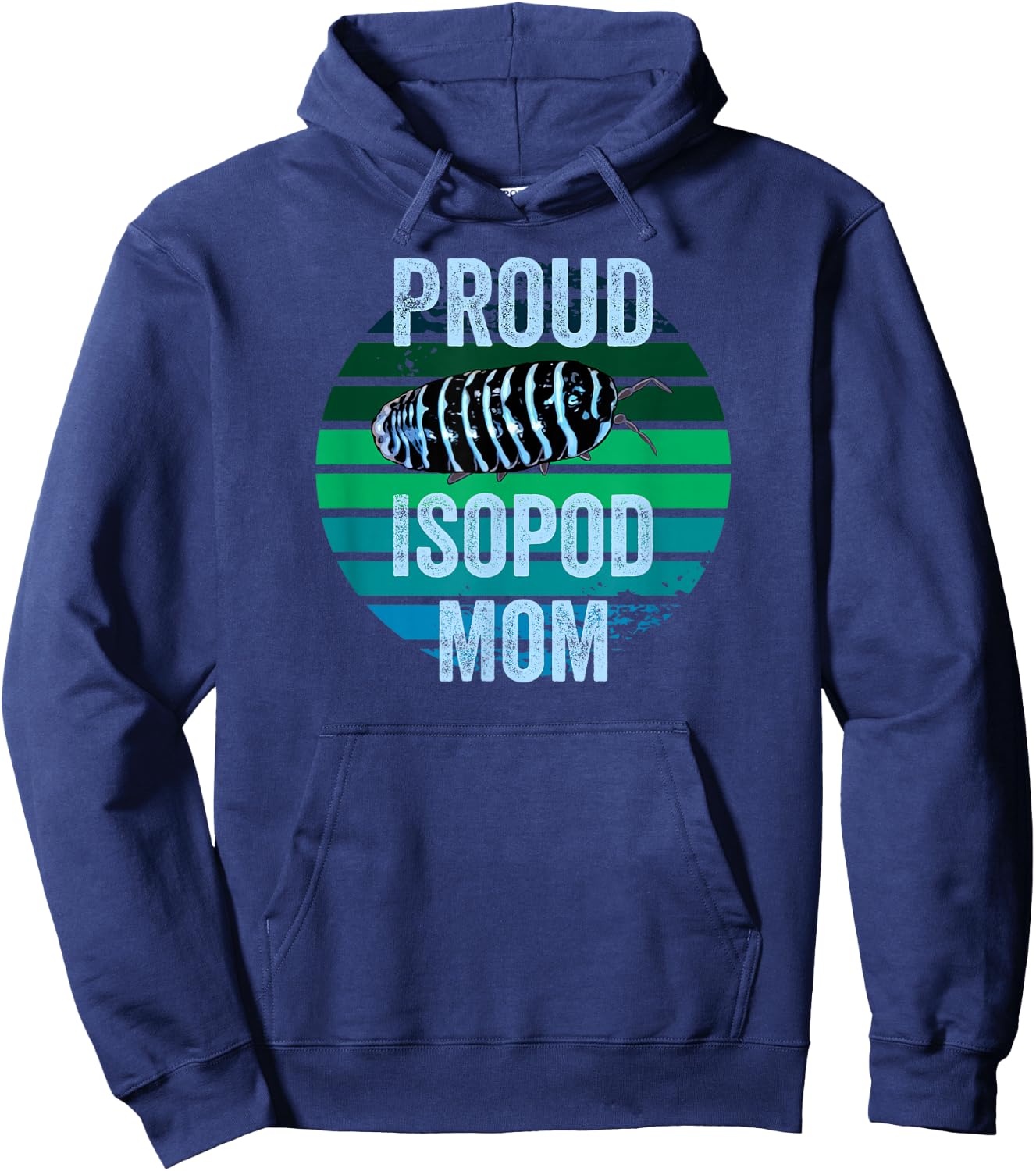 Zebra Isopod Roly Poly Proud Isopod Mom Funny Pill Beetle Lover Hoodie - Hoodie | Navy