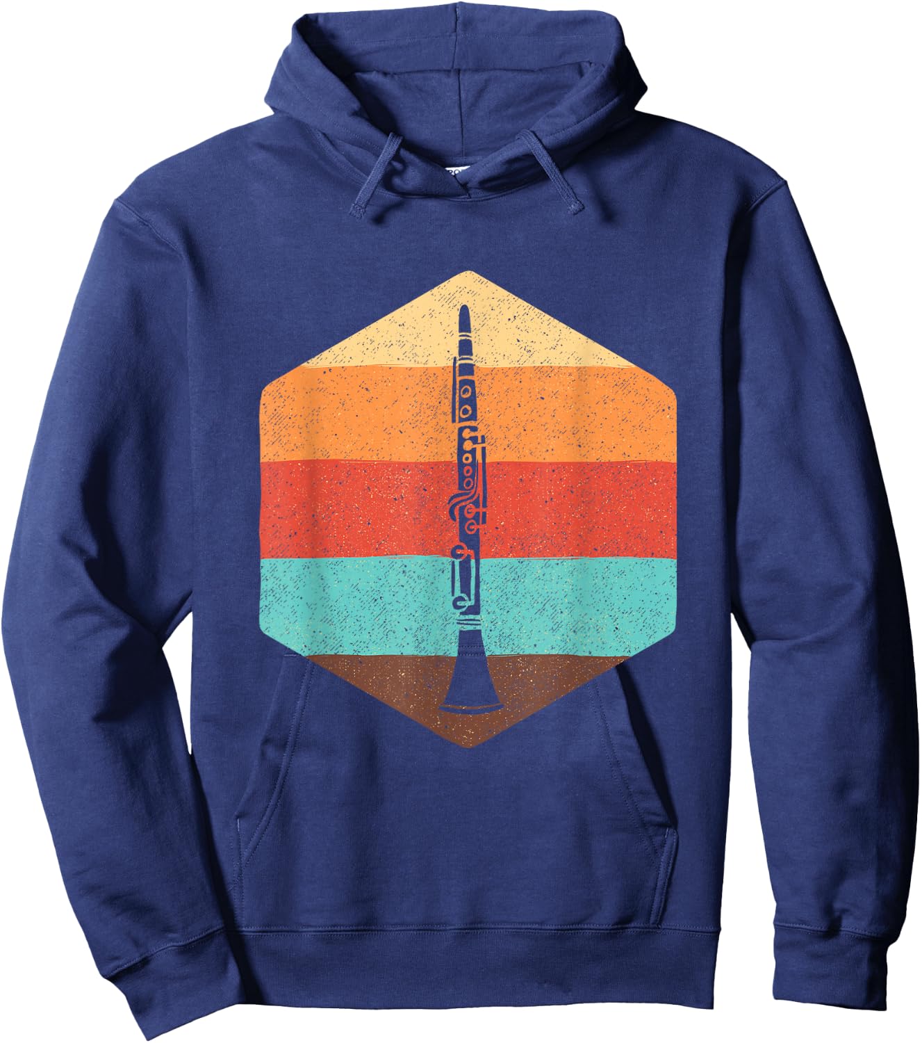 Retro Clarinet - Clarinetist Music Lover Woodwind Hoodie - Hoodie | Navy