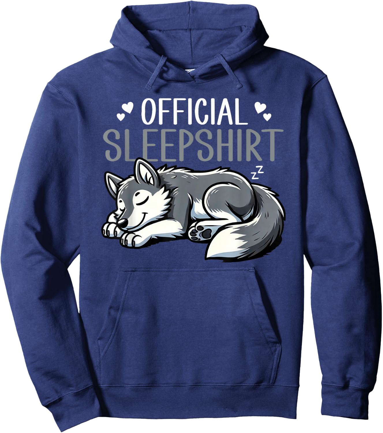 Wolf Official Pyjamas with Wolf Design , Black, S Hoodie - Hoodie | Navy