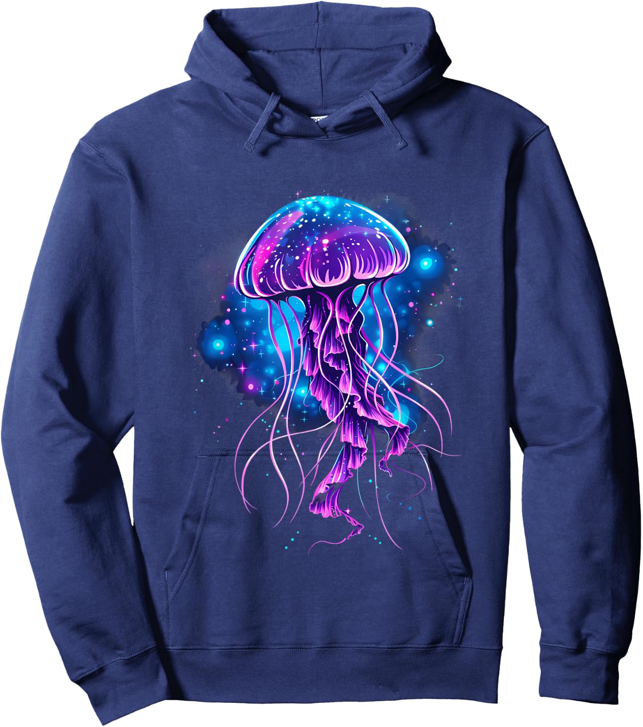 Jellyfish Artwork Sea Ocean Jellyfish Ocean Sea Animal Lover , black Hoodie - Hoodie | Navy