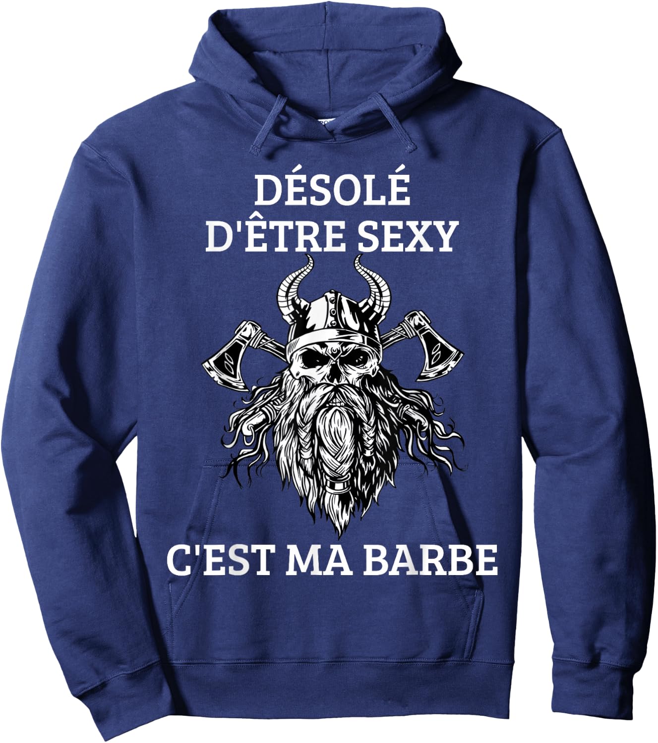 Men's Sorry To Be Sexy Beard Gift Vikings , Black Hoodie - Hoodie | Navy