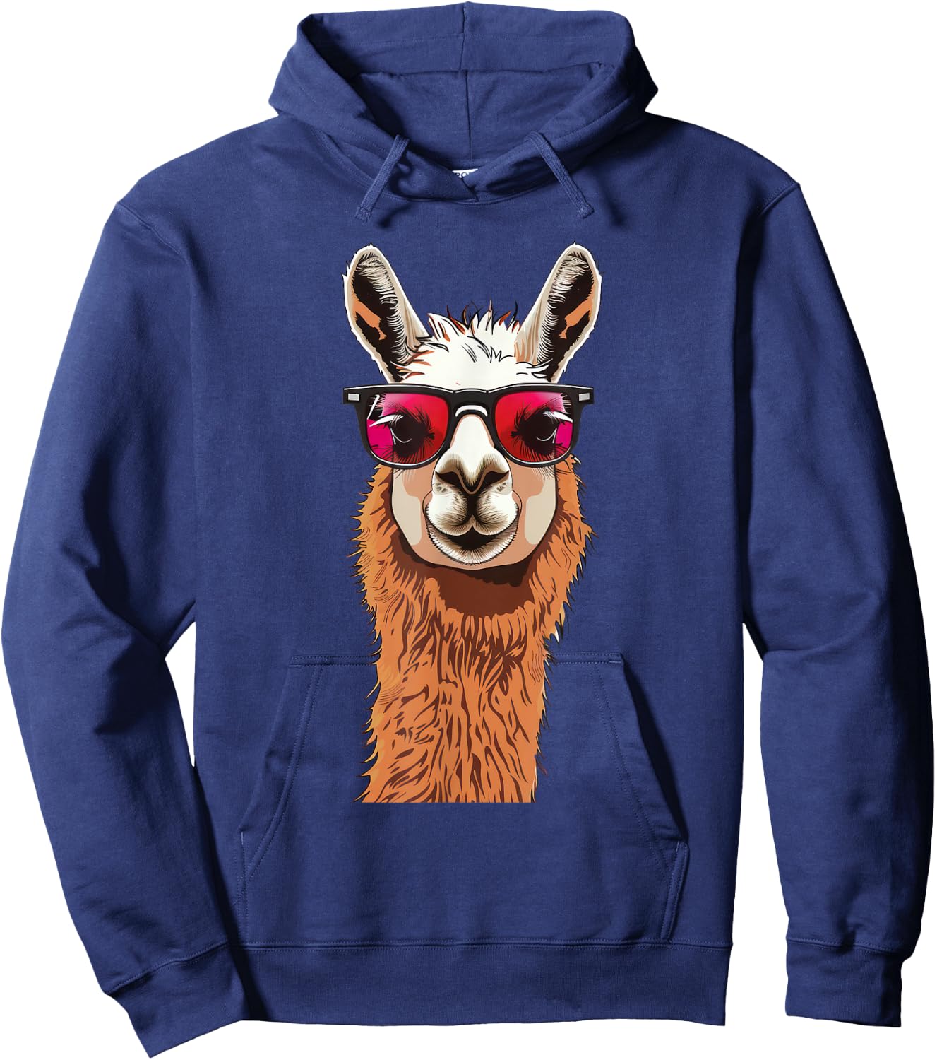 Llama Alpaca Lama Sunglasses Hoodie - Hoodie | Navy