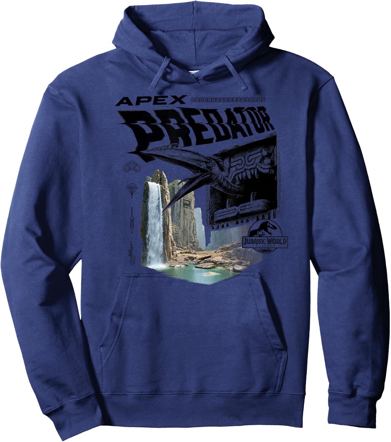 Jurassic World Rebirth Apex Predator Quetzalcoatlus Hoodie - Hoodie | Navy