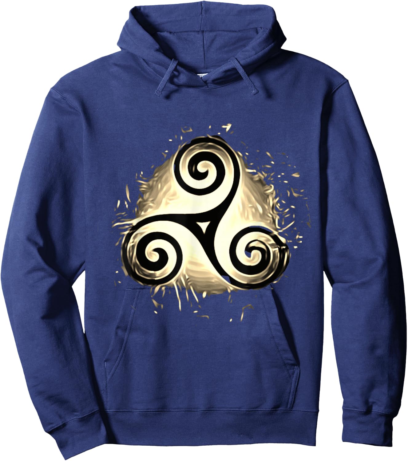 Triskel Triquetra Rune Celtic Protective , Black, S Hoodie - Hoodie | Navy
