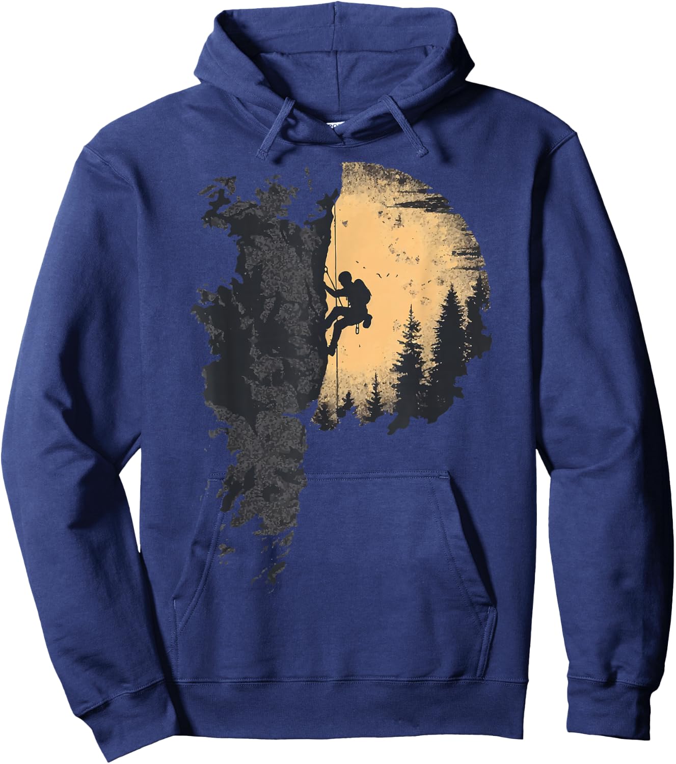 Climbing Mountain Climbing Bouldering Gift Mountain , black Hoodie - Hoodie | Navy