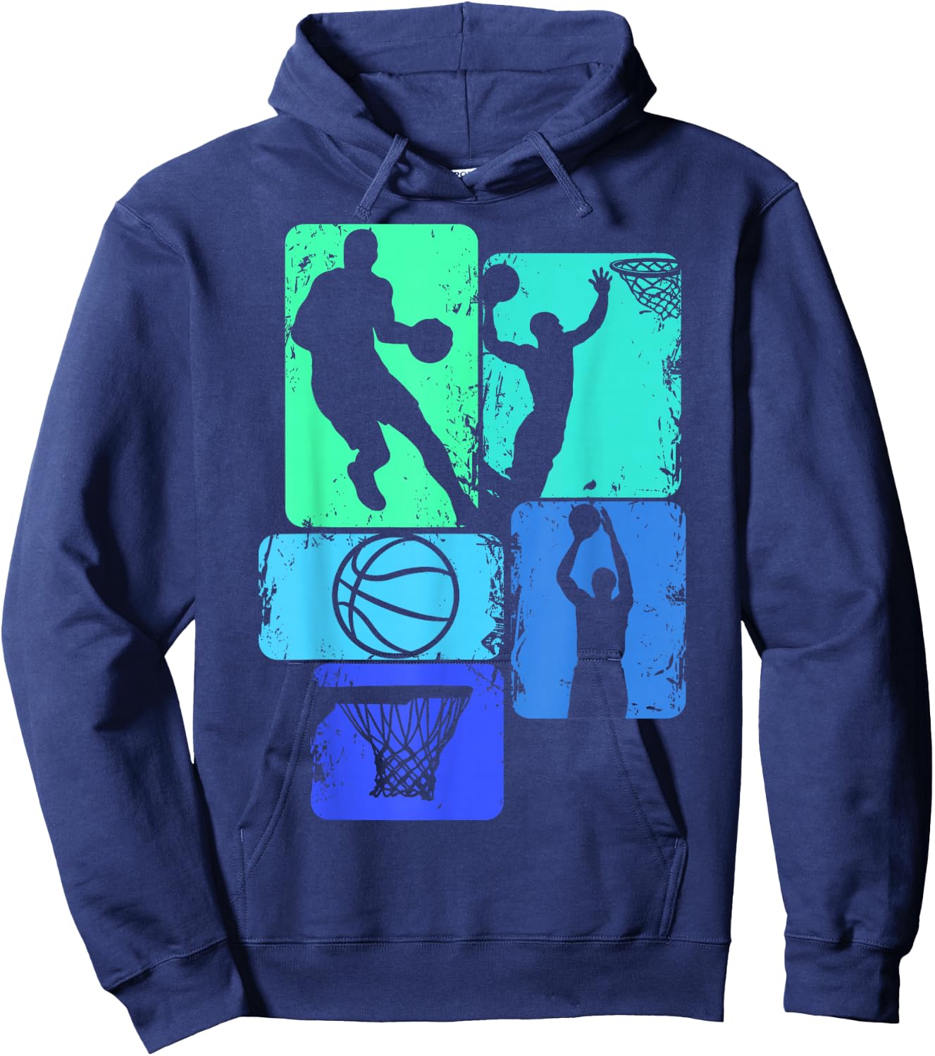 Basketball Basketball Children's Boys Men's , black Hoodie - Hoodie | Navy
