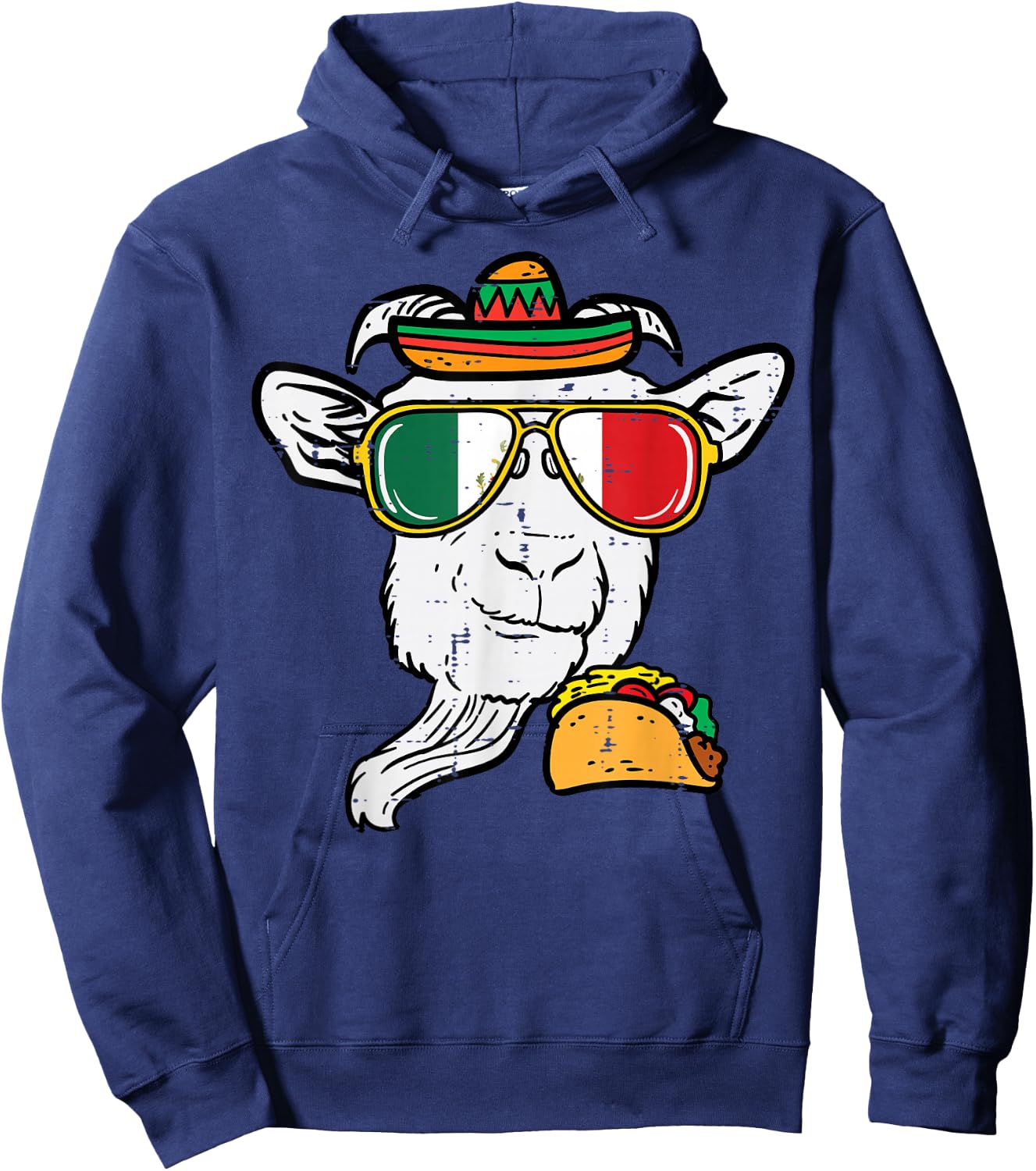 Goat Mexico Cinco De Mayo Mexican Independence Day Hoodie - Hoodie | Navy
