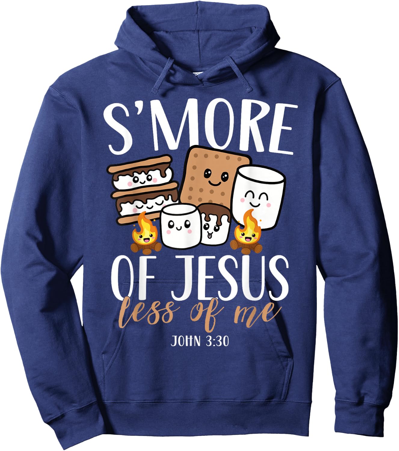 Smore of Jesus Less of Me Christian Camper Camping Lover Hoodie - Hoodie | Navy