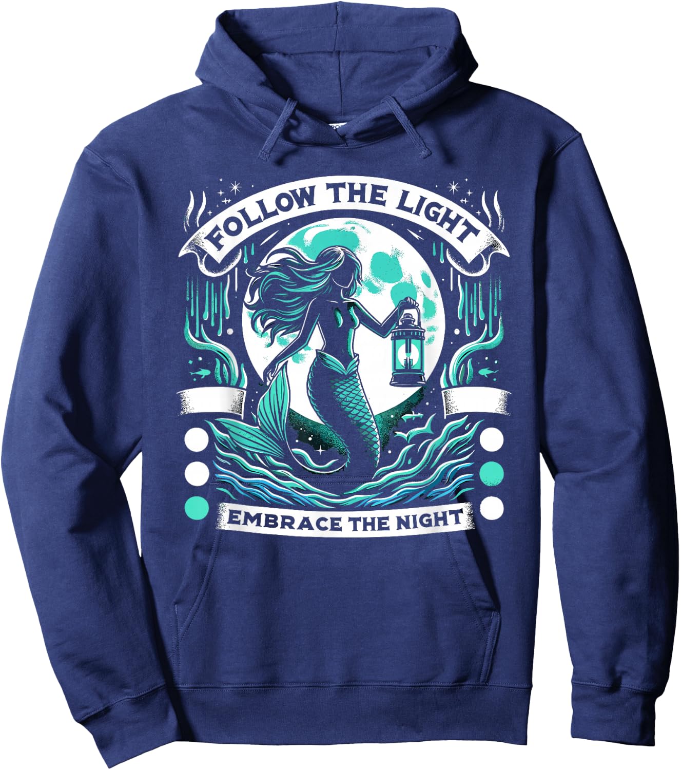 Spooky Sirens Horror Mermaid Creepy Mermaid Haunted Sea Hoodie - Hoodie | Navy