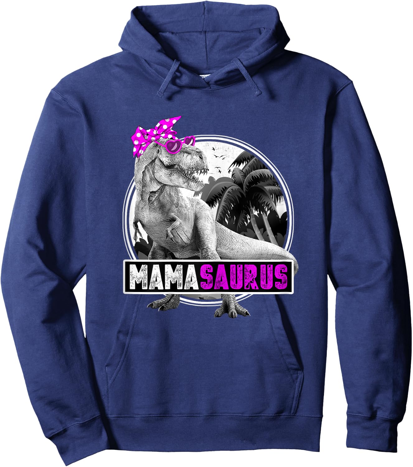 Mamasaurus Rex Dinosaur Shirt Best Gift Mum Hoodie - Hoodie | Navy