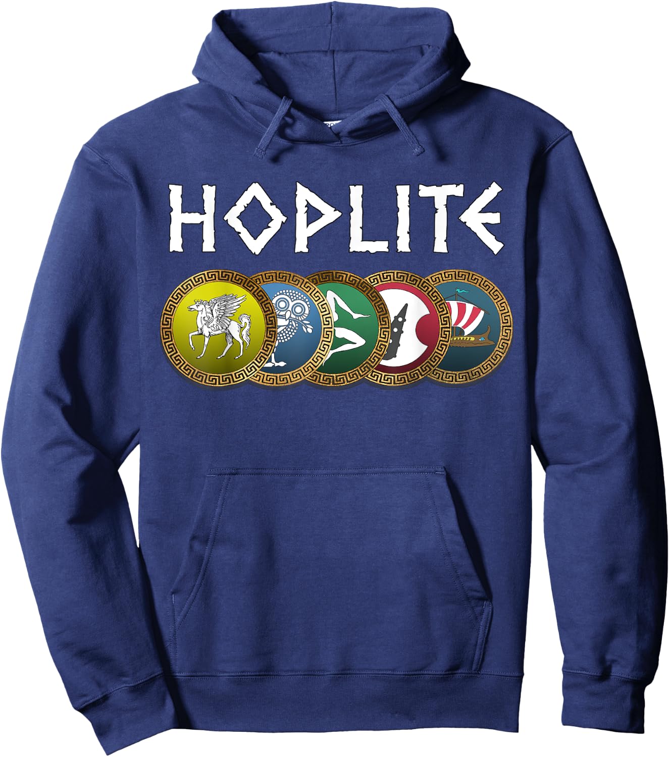 Hopliten-Phalanx Altgriechische Hopliten-Schilde Hoodie - Hoodie | Navy
