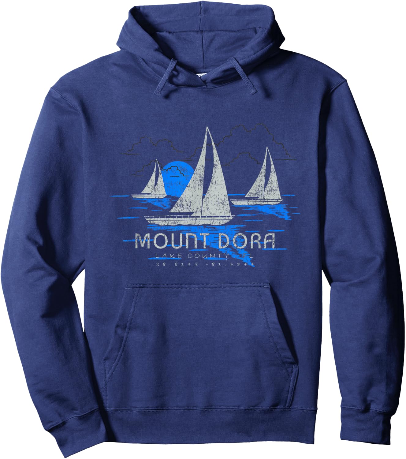 Mount Dora Florida Yachting Souvenir Mount Dora Hoodie - Hoodie | Navy