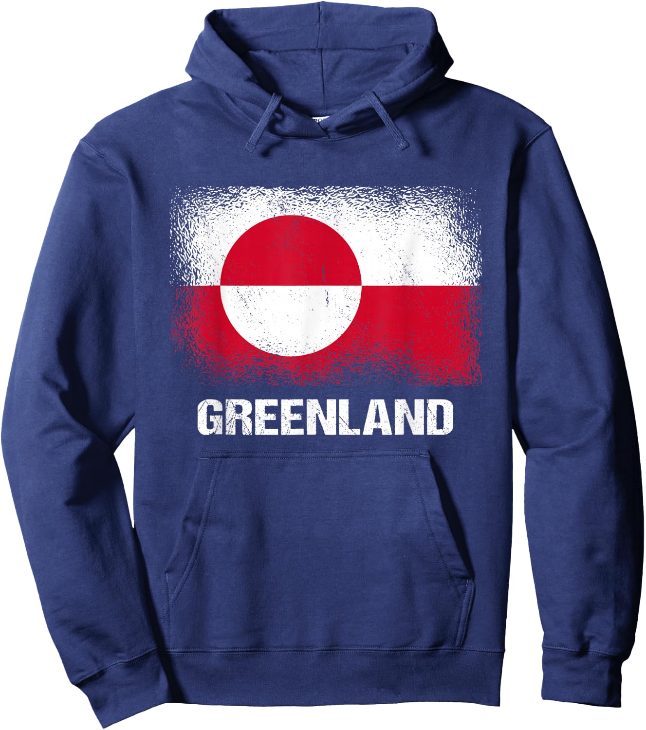 Greenland Flag , black Hoodie - Hoodie | Navy