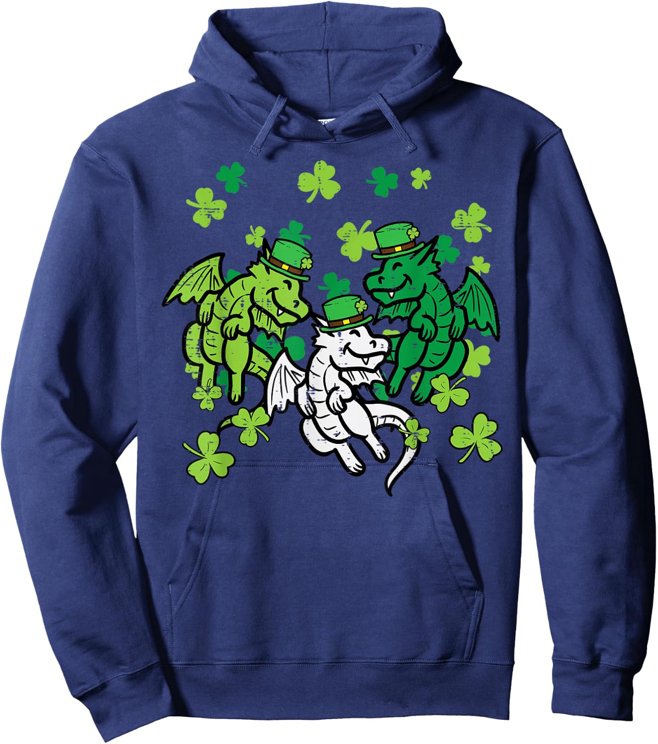 St Patricks Day Irish Dragons Saint Paddys Men Women Kids Hoodie - Hoodie | Navy