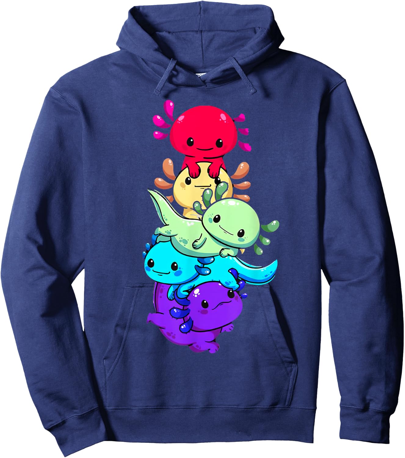 Love Axolotl Damenhemd Axolotl Lovers für Kinder und Mädchen Hoodie - Hoodie | Navy