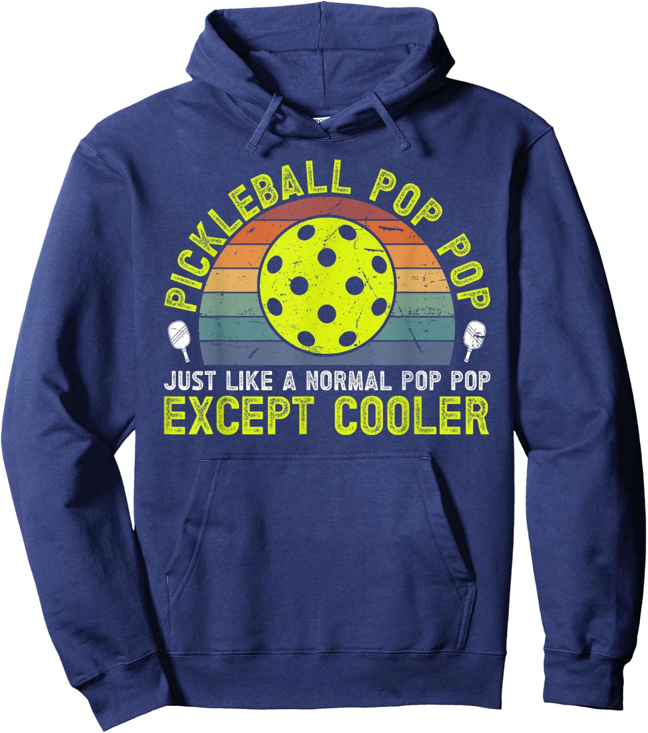 Cool Pickleball Pop Pop Pickleball Player Pop Pop Grandpa Hoodie - Hoodie | Navy