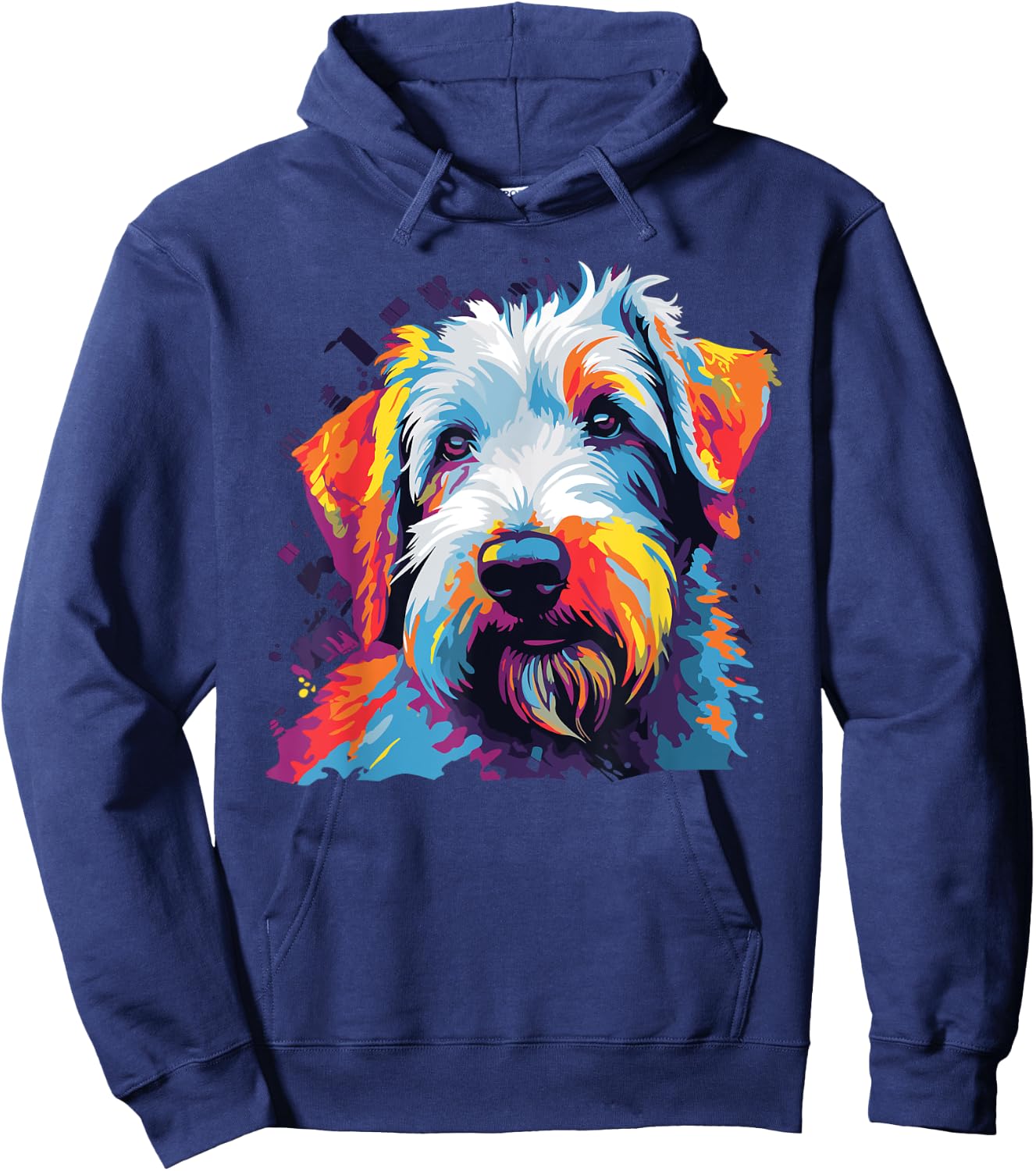 Watercolor Colorful Sealyham Terrier Dog Hoodie - Hoodie | Navy