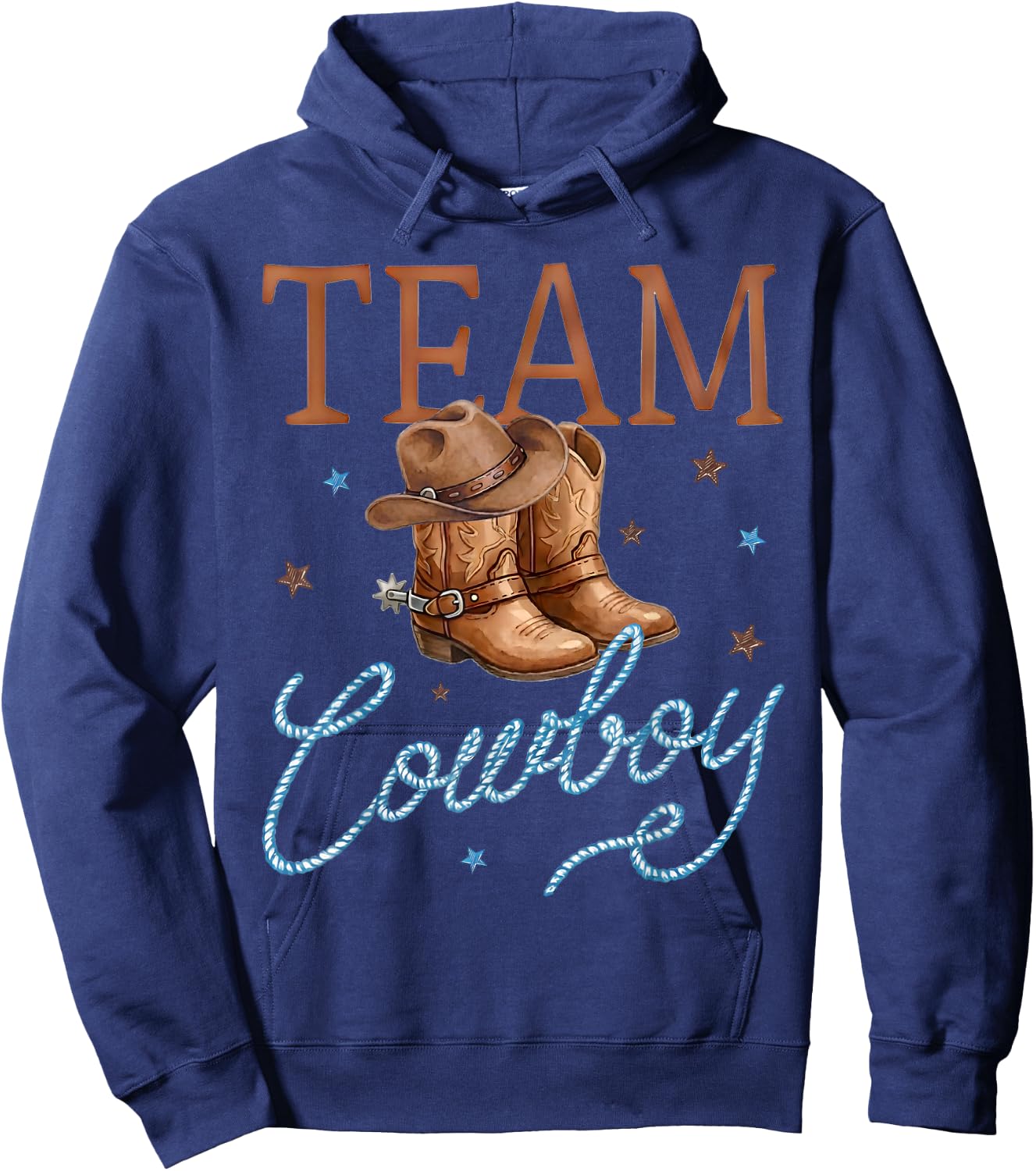 Cowboy Or Cowgirl Team Boy Girl Western Gender Reveal Family Hoodie - Hoodie | Navy