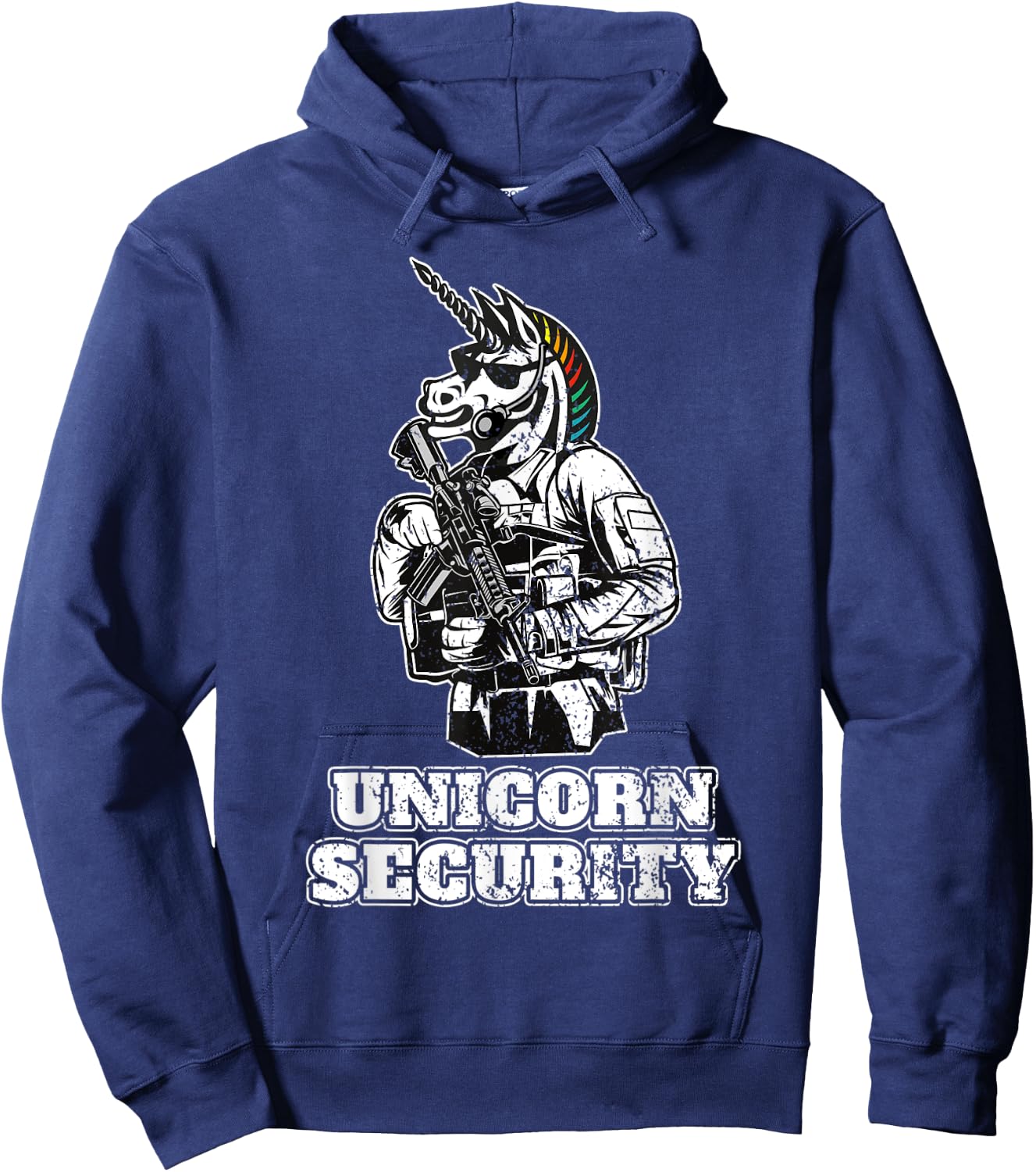 Unicorn Warrior Muscular I Funny Unicorn I Unicorn Security Hoodie - Hoodie | Navy