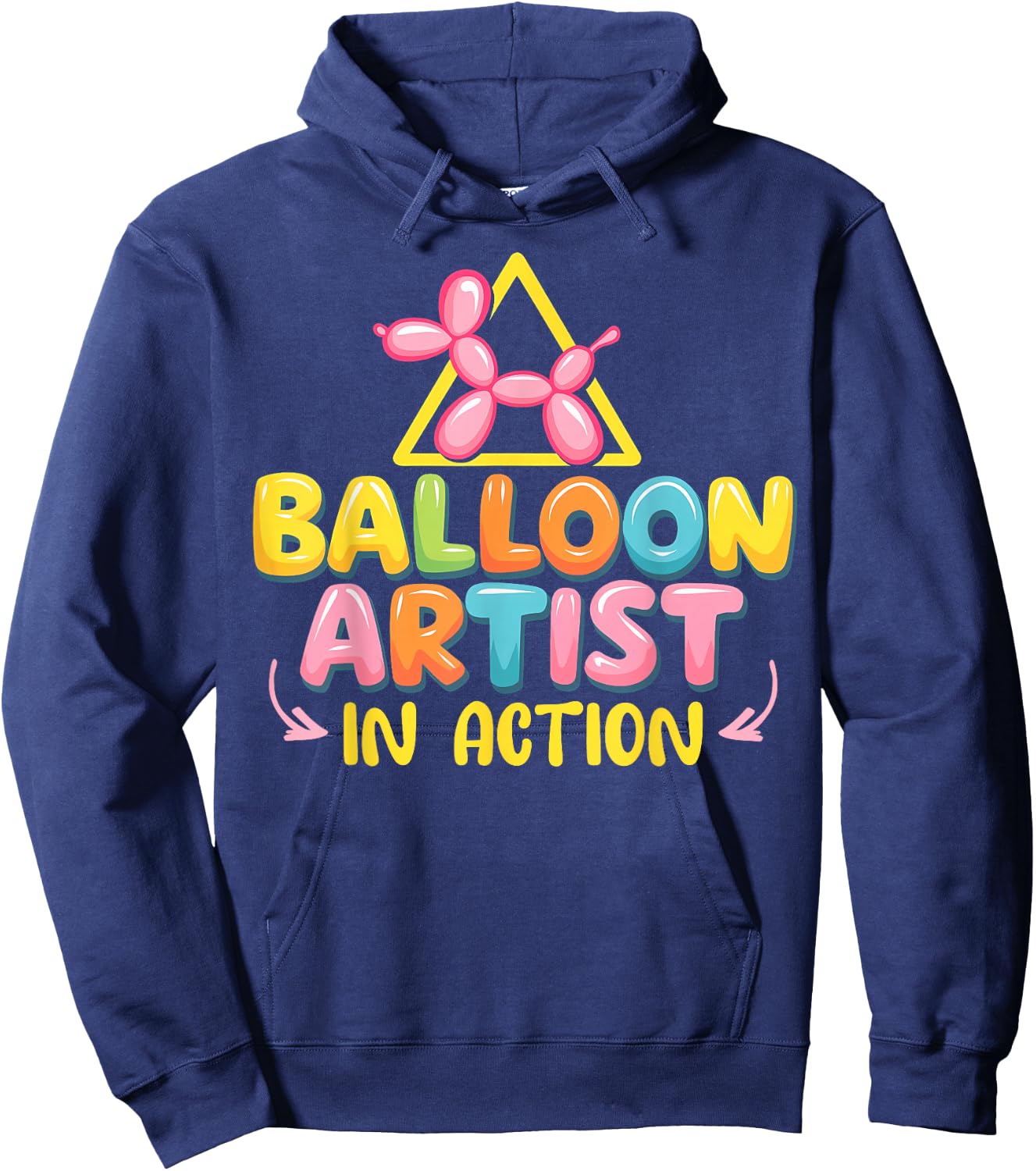 Balloon Artist In Action Balloon Twisting Balloon Modeling Hoodie - Hoodie | Navy