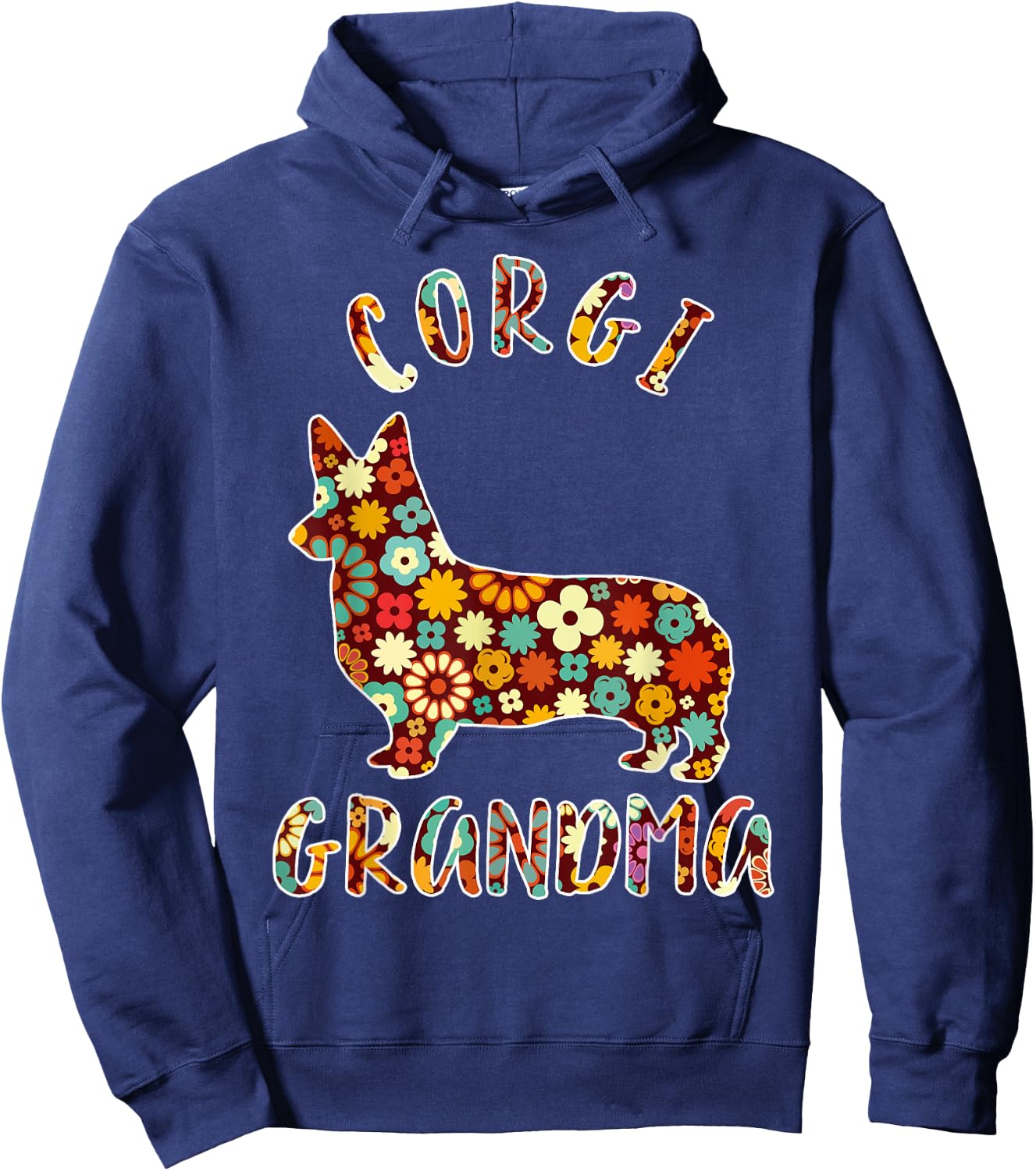 Corgi Grandma Dog Grandma Funny Corgi Owner Hoodie - Hoodie | Navy