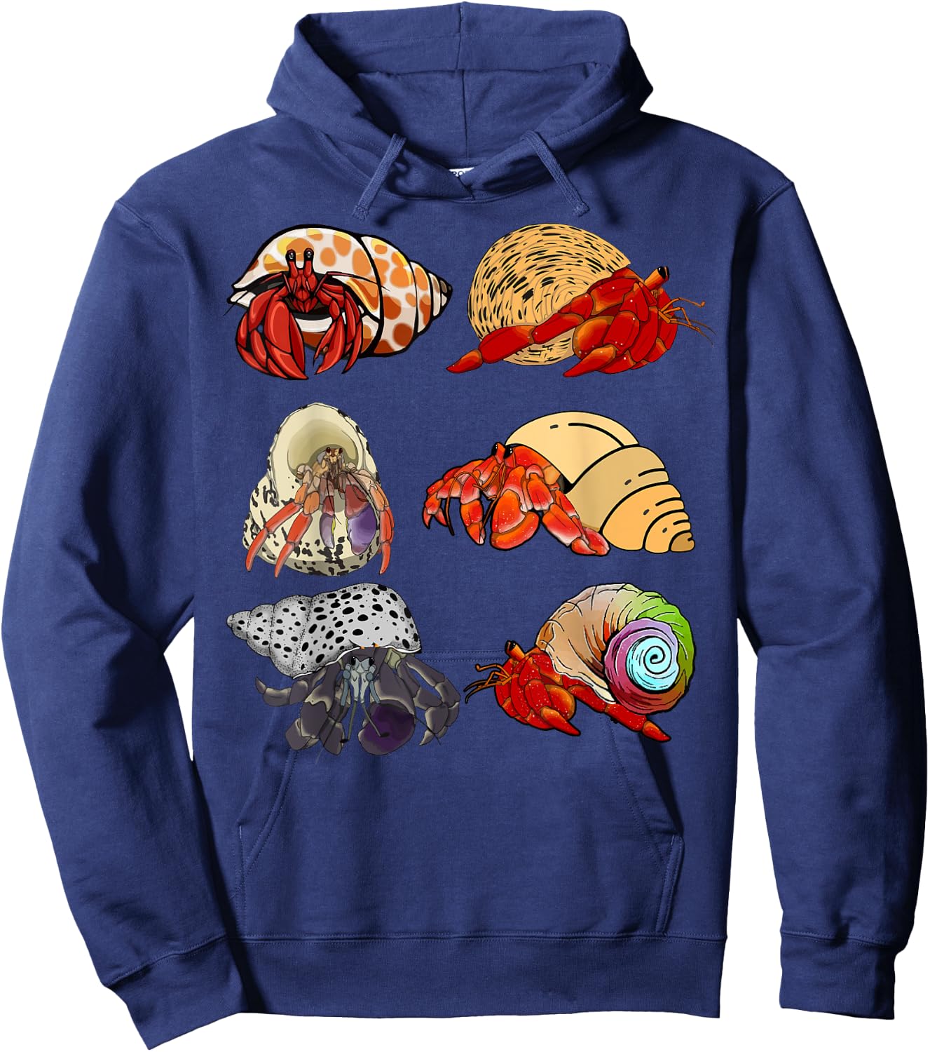 Hermit Crab Shell Animal Seafood Lover Pet Owner Aquarist Hoodie - Hoodie | Navy