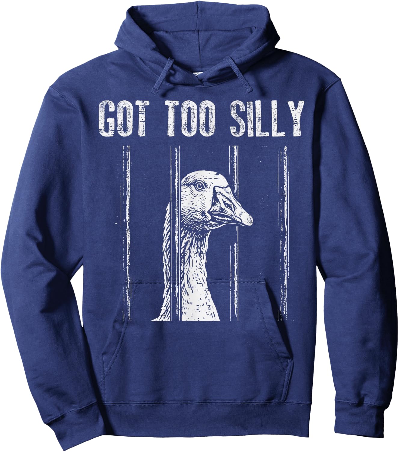 Goose Jail Got Too Silly Funny Prison Meme Men Women Kids Hoodie - Hoodie | Navy