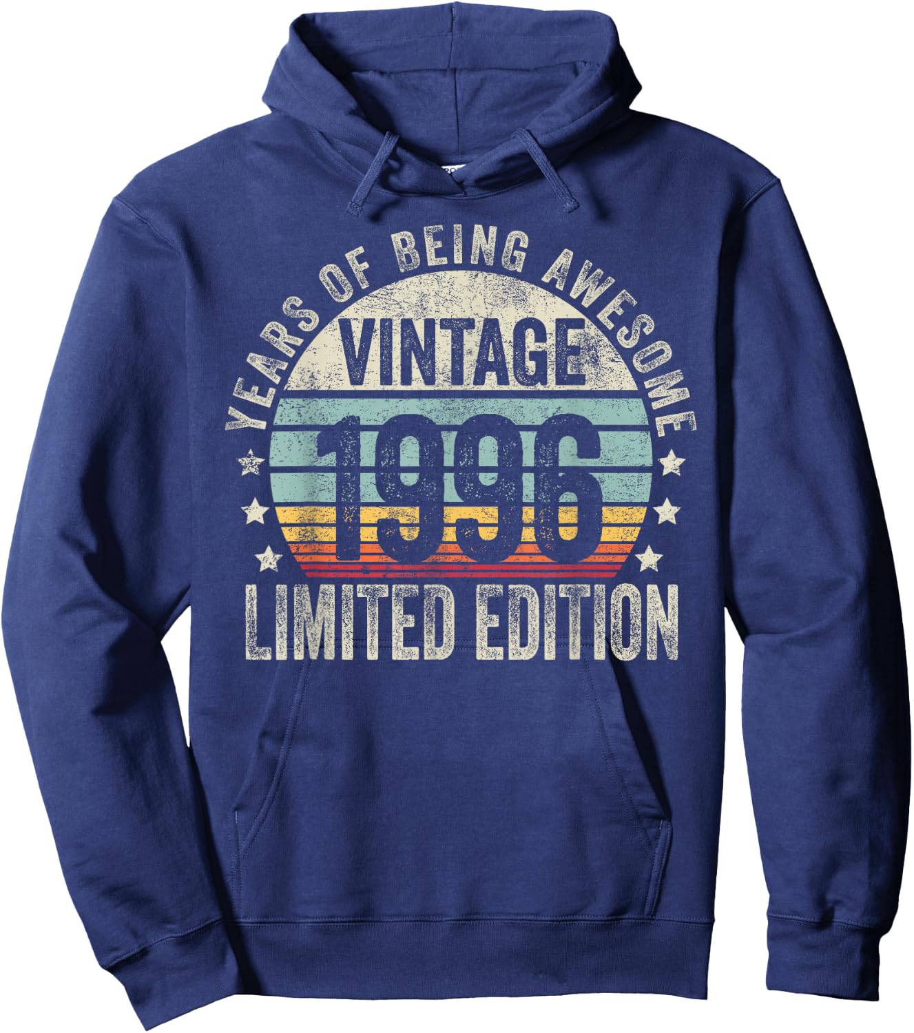 Vintage 1996 T Shirts Retro Funny 1996 Birthday Hoodie - Hoodie | Navy