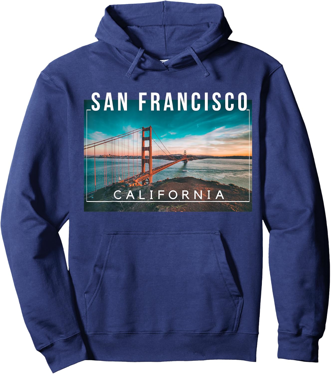San Francisco California Golden Gate Frisco San Fran Hoodie - Hoodie | Navy