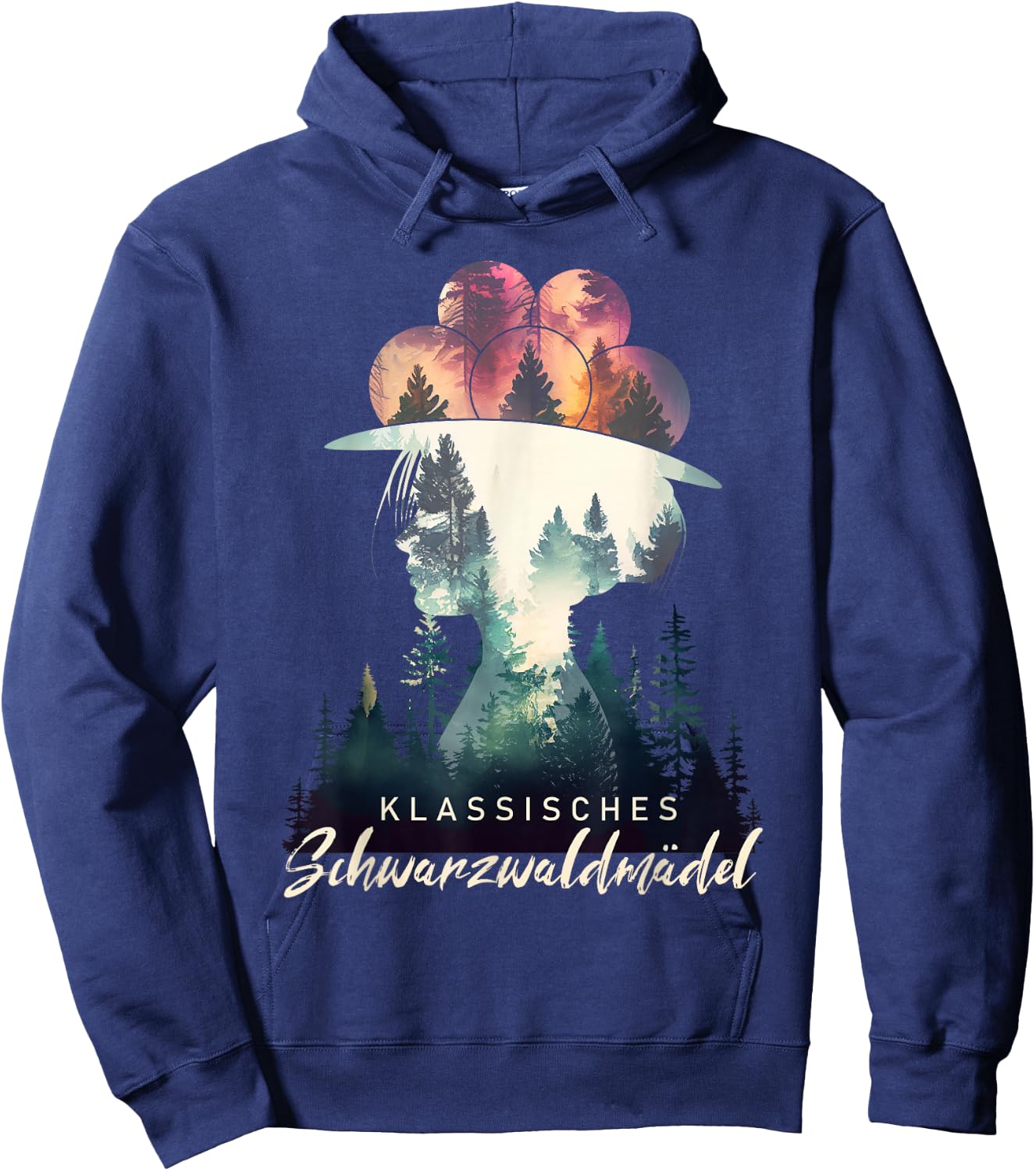 Classic Black Forest Girl Black Forest Maidli Bollenhut , black Hoodie - Hoodie | Navy