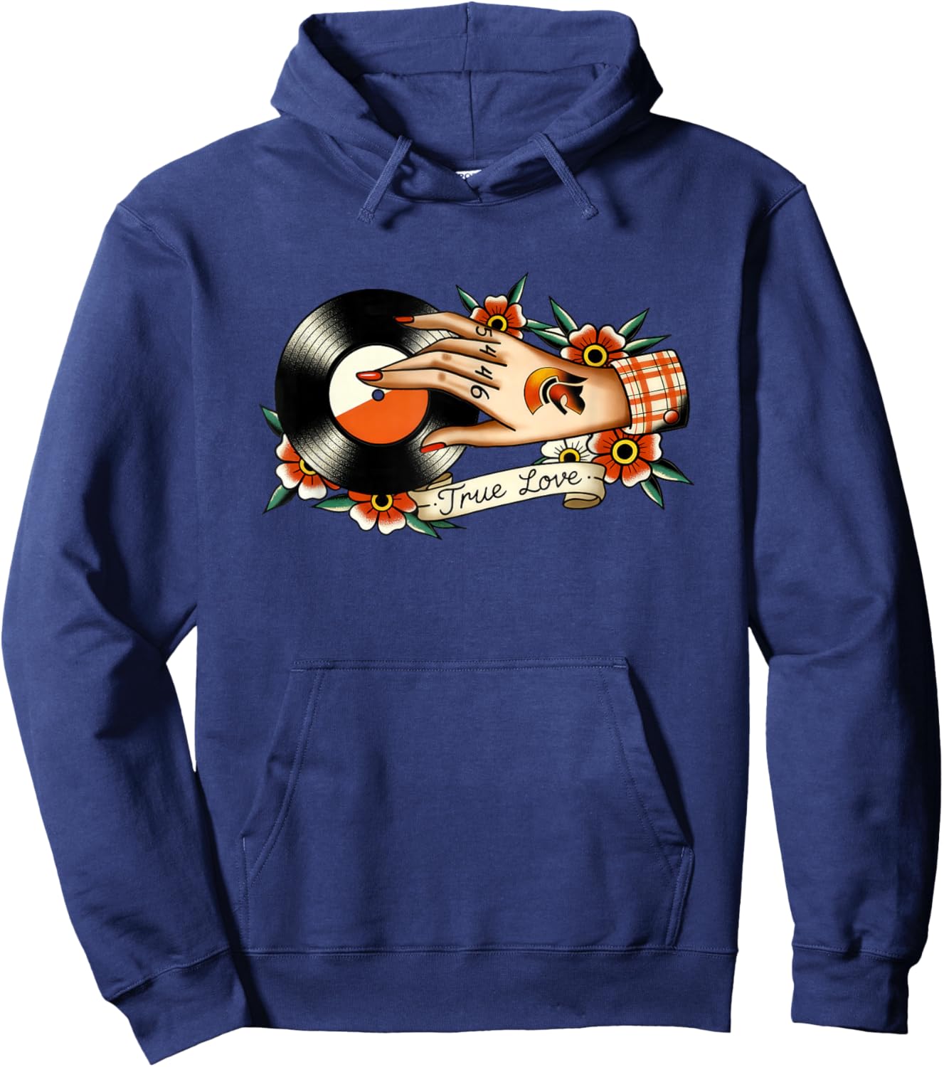 True Love Trojan Skinhead Reggae - Anti-Racist 1969 Ska Hoodie - Hoodie | Navy