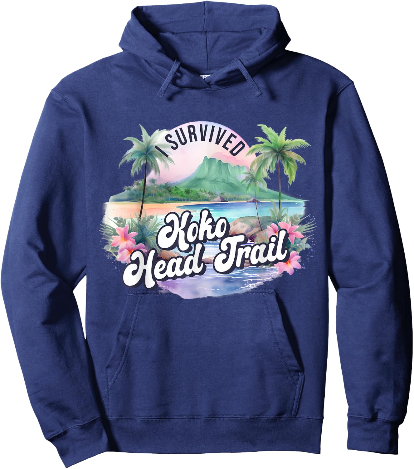 Koko Head Trail Hawaii Oahu Hawaiian Hike Hiking Achievement Hoodie - Hoodie | Navy