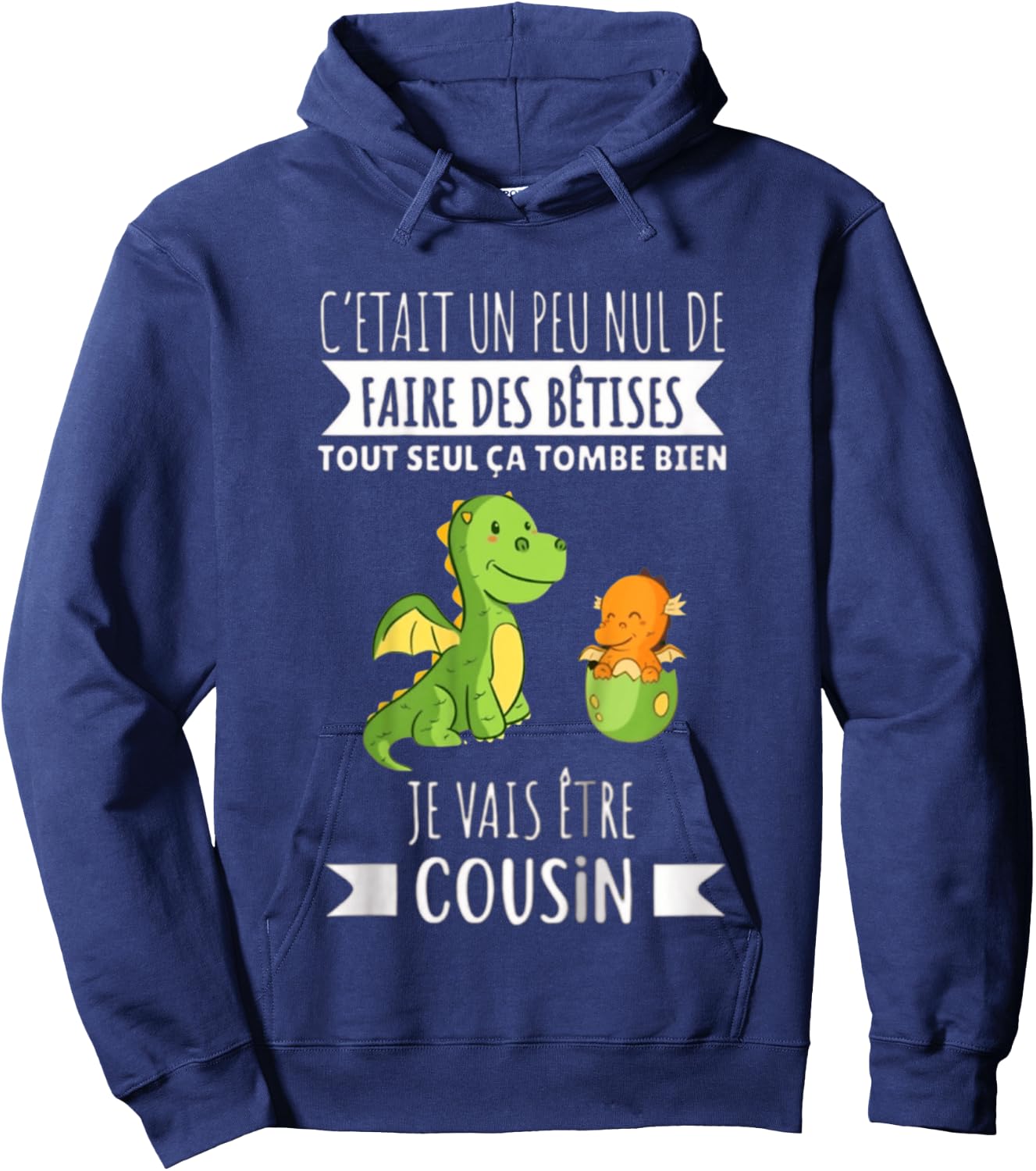 Enfant Future Cousin 2025 Je Vais Etre Cousin , Black, 2 Hoodie - Hoodie | Navy