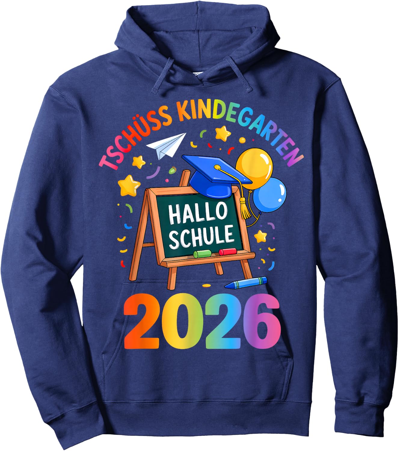 Tschüss Kindergarten Hallo Schule 2026 Kita Abgänger Hoodie - Hoodie | Navy