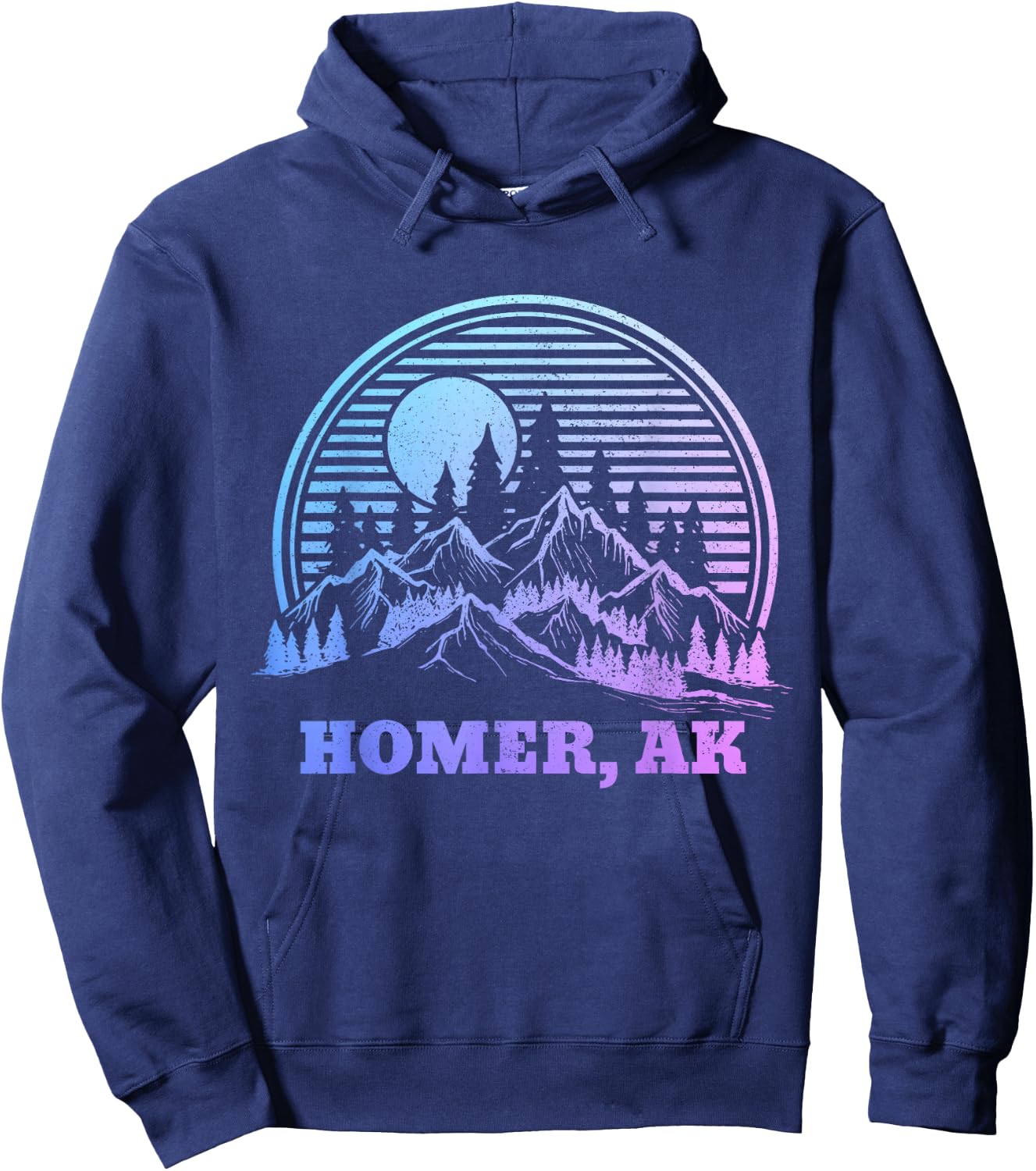 Homer Alaska Vintage Pride Souvenir Hoodie - Hoodie | Navy