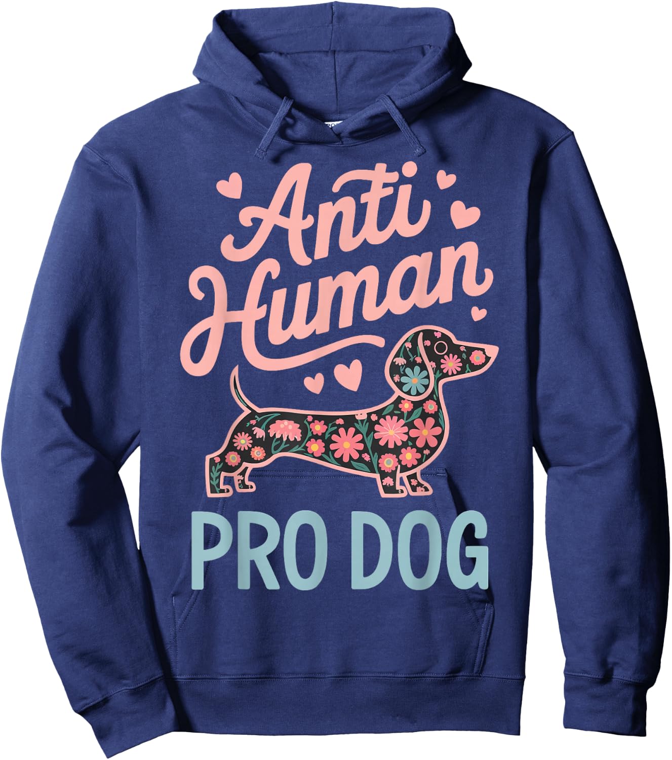 Anti Human Pro Dog Hoodie - Hoodie | Navy