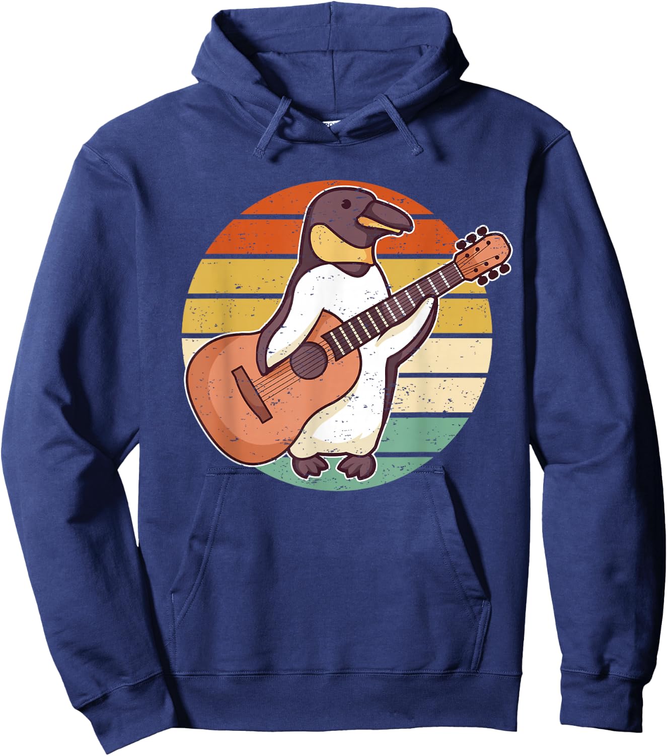 Penguin Guitar Player Guitarist Hoodie - Hoodie | Navy