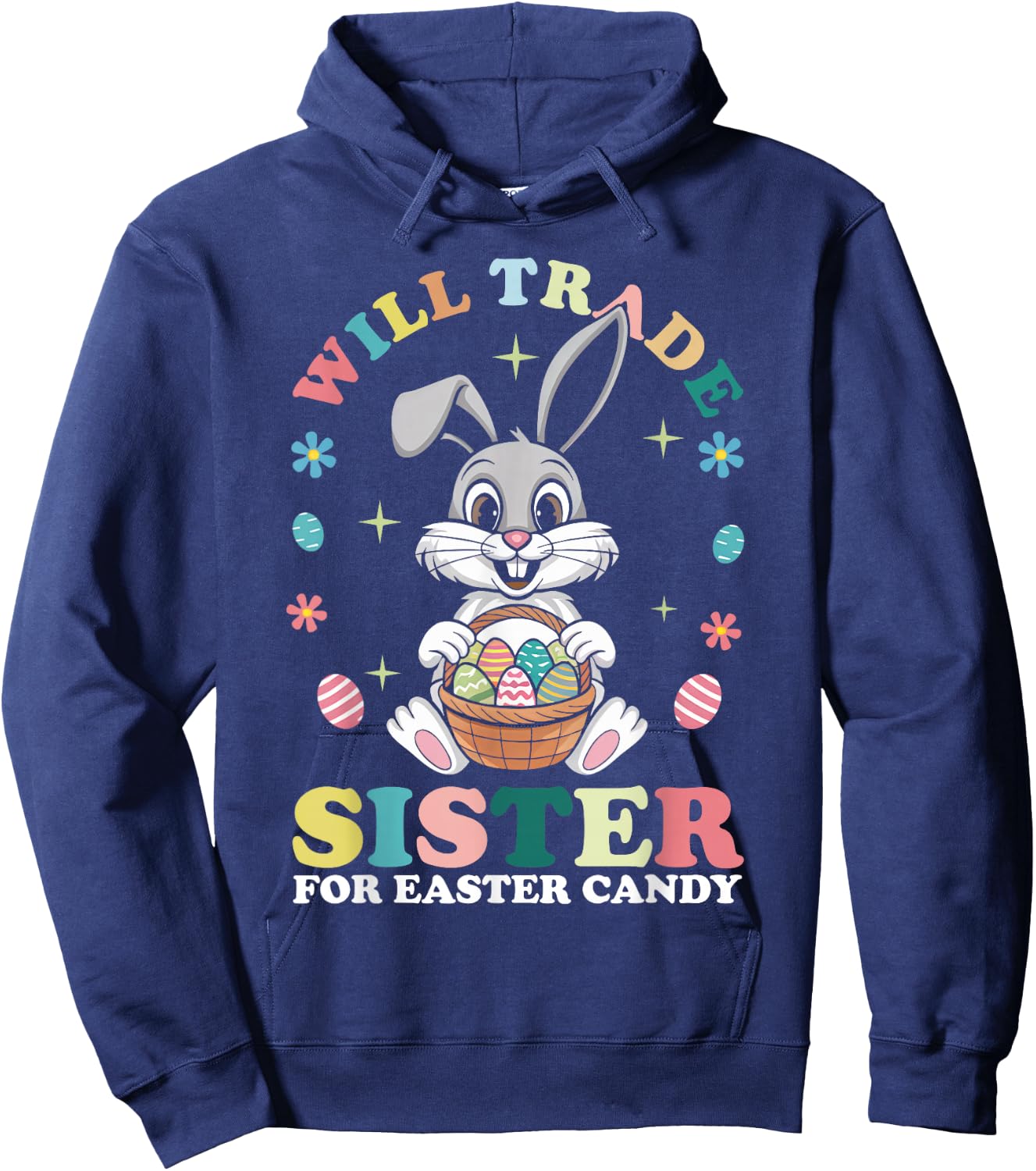 Funny Family Will Trade Sister For Easter Candy Kids Boys Hoodie - Hoodie | Navy