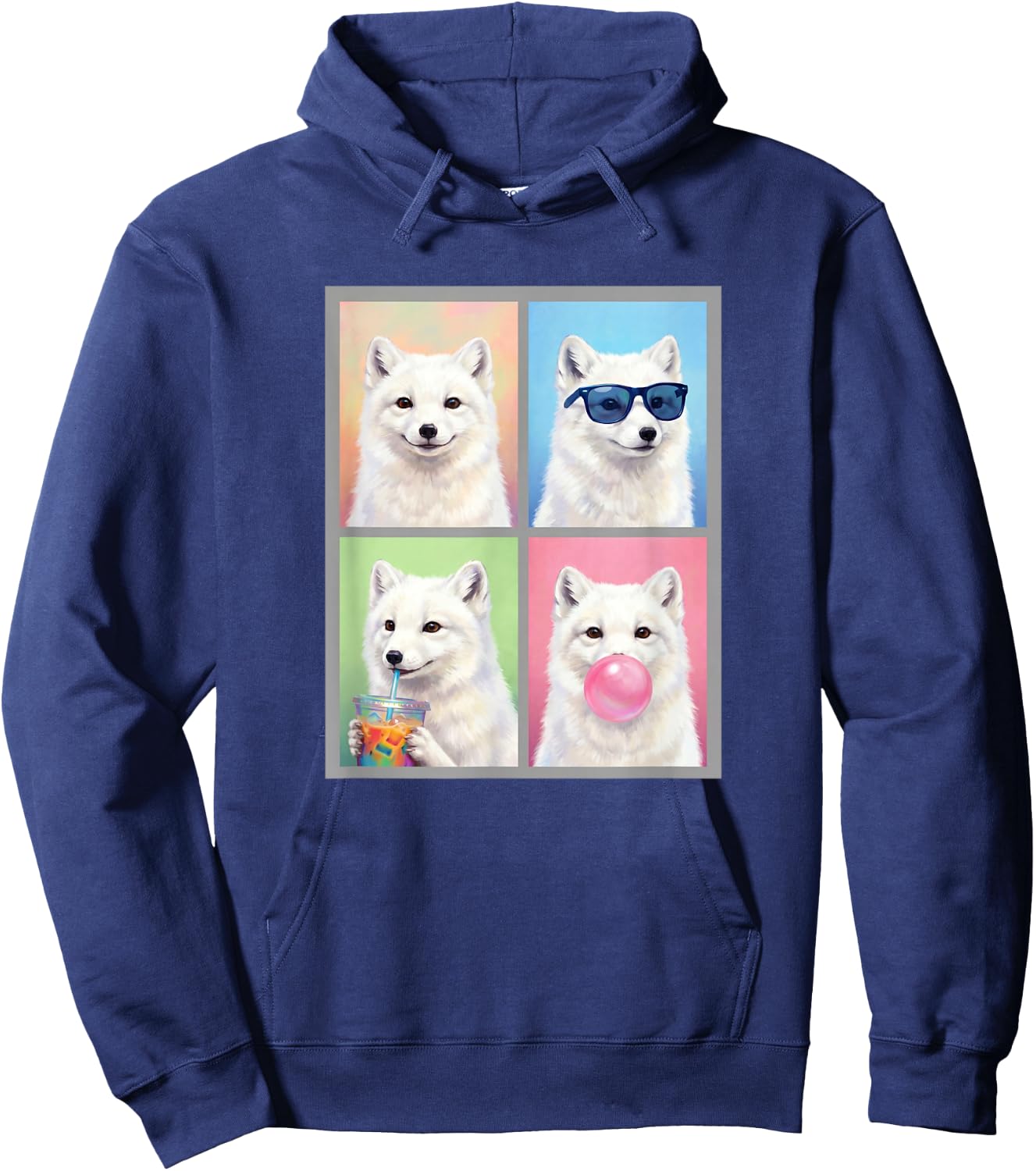 Arctic Foxes Funny Arctic Fox Hoodie - Hoodie | Navy