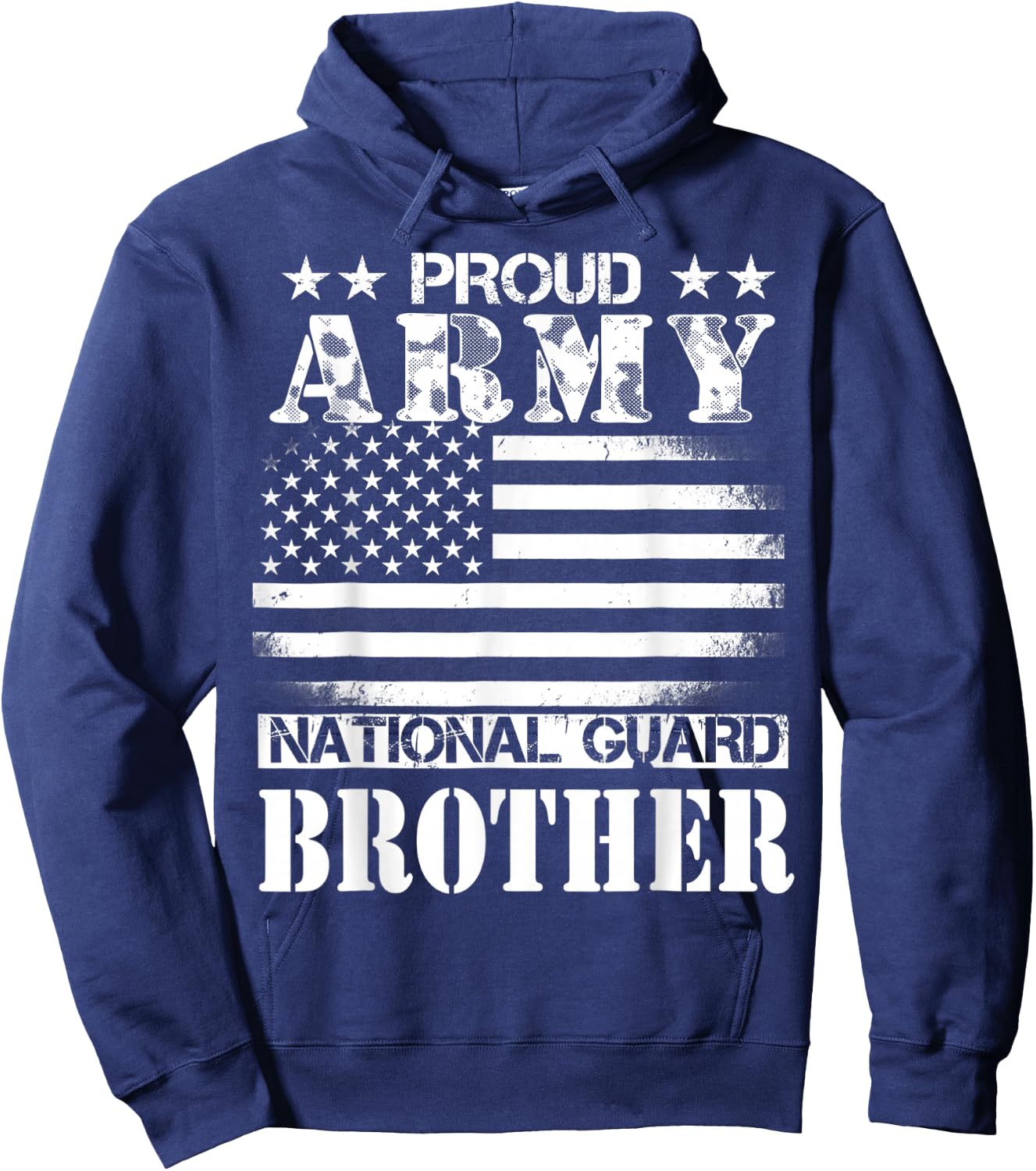 Proud Army National Guard Brother U.S. Military Hoodie - Hoodie | Navy