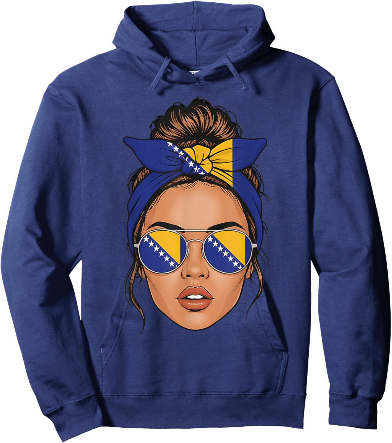 Bosnien und Herzegowina Wurzeln Bosnien Flagge Hoodie - Hoodie | Navy