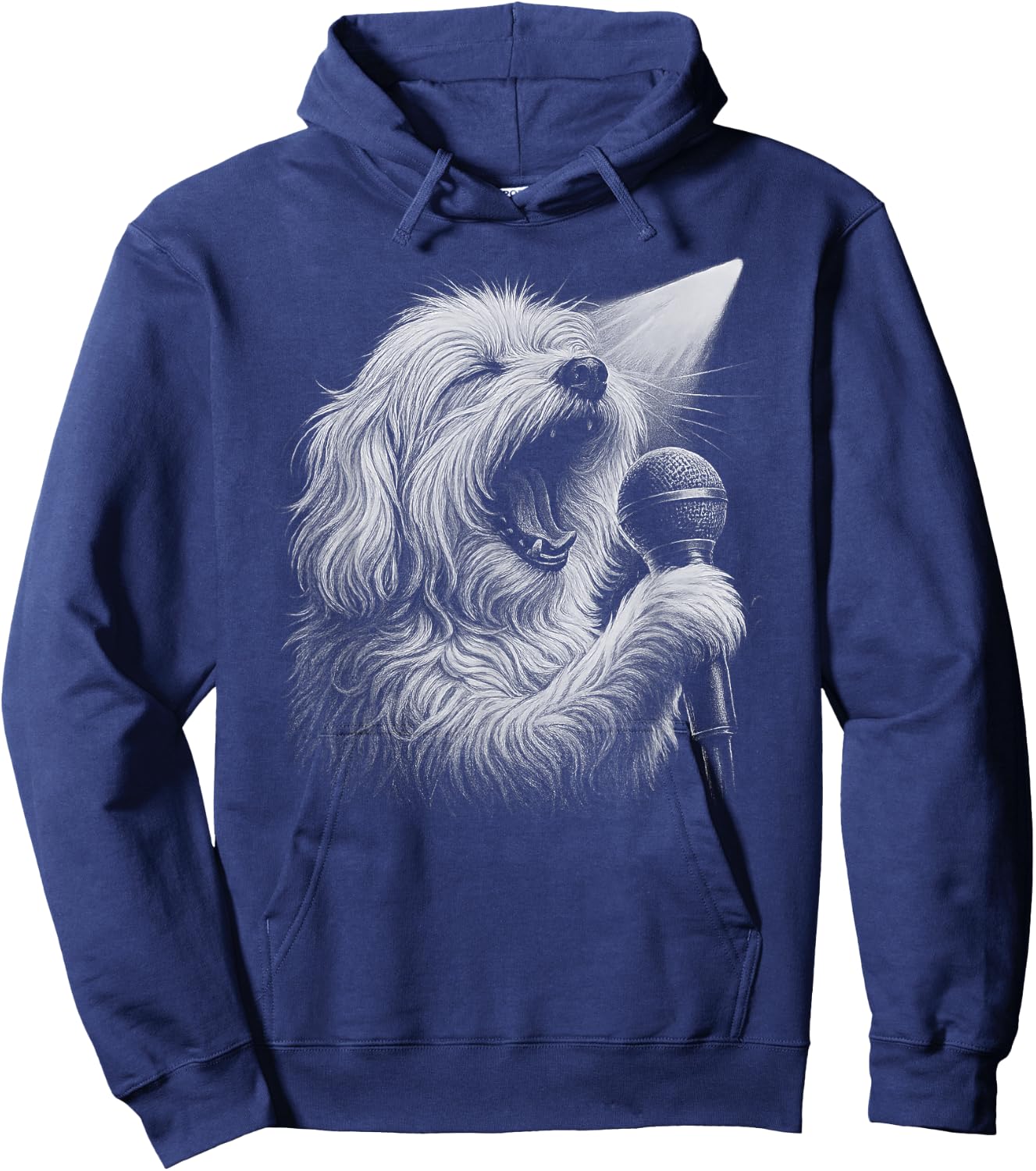 Maltese Dog Singing Vocalist Singer Dog Lover Hoodie - Hoodie | Navy