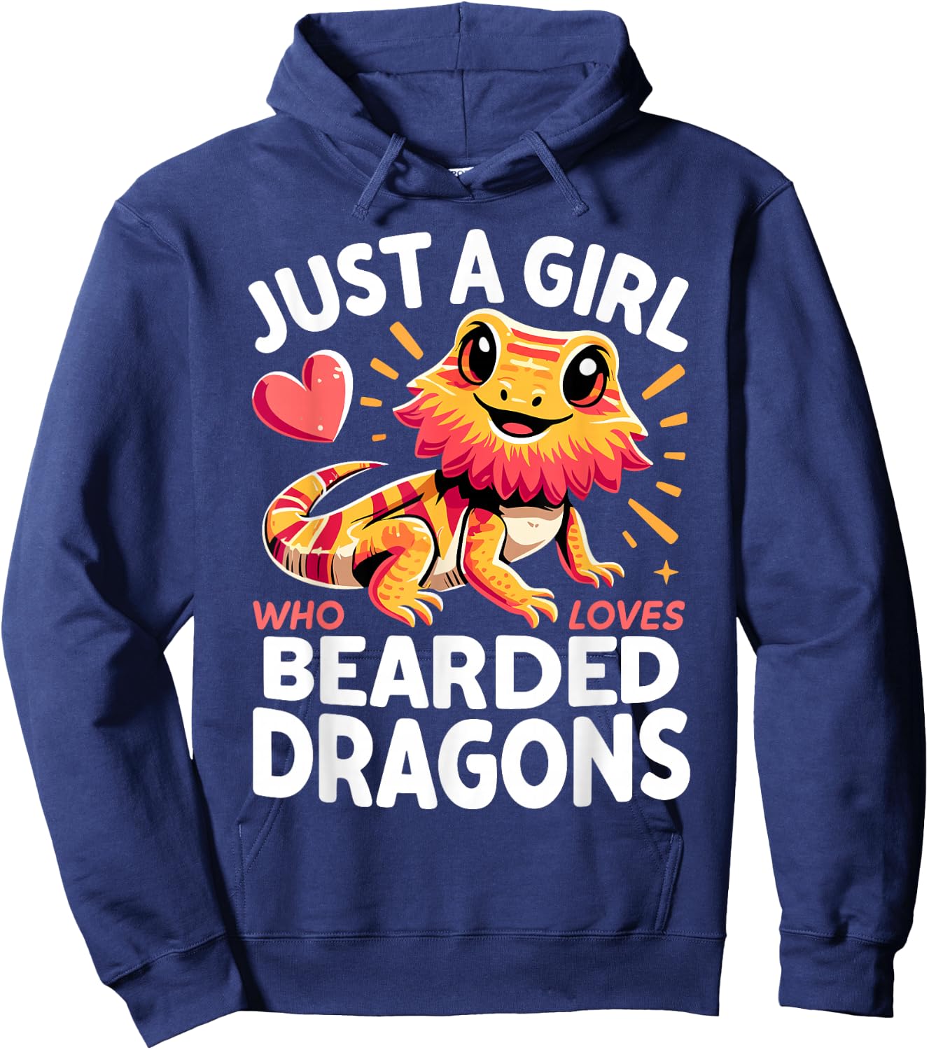 Bearded Dragon Animal Just a Girl Who Loves Bearded Dragons Hoodie - Hoodie | Navy
