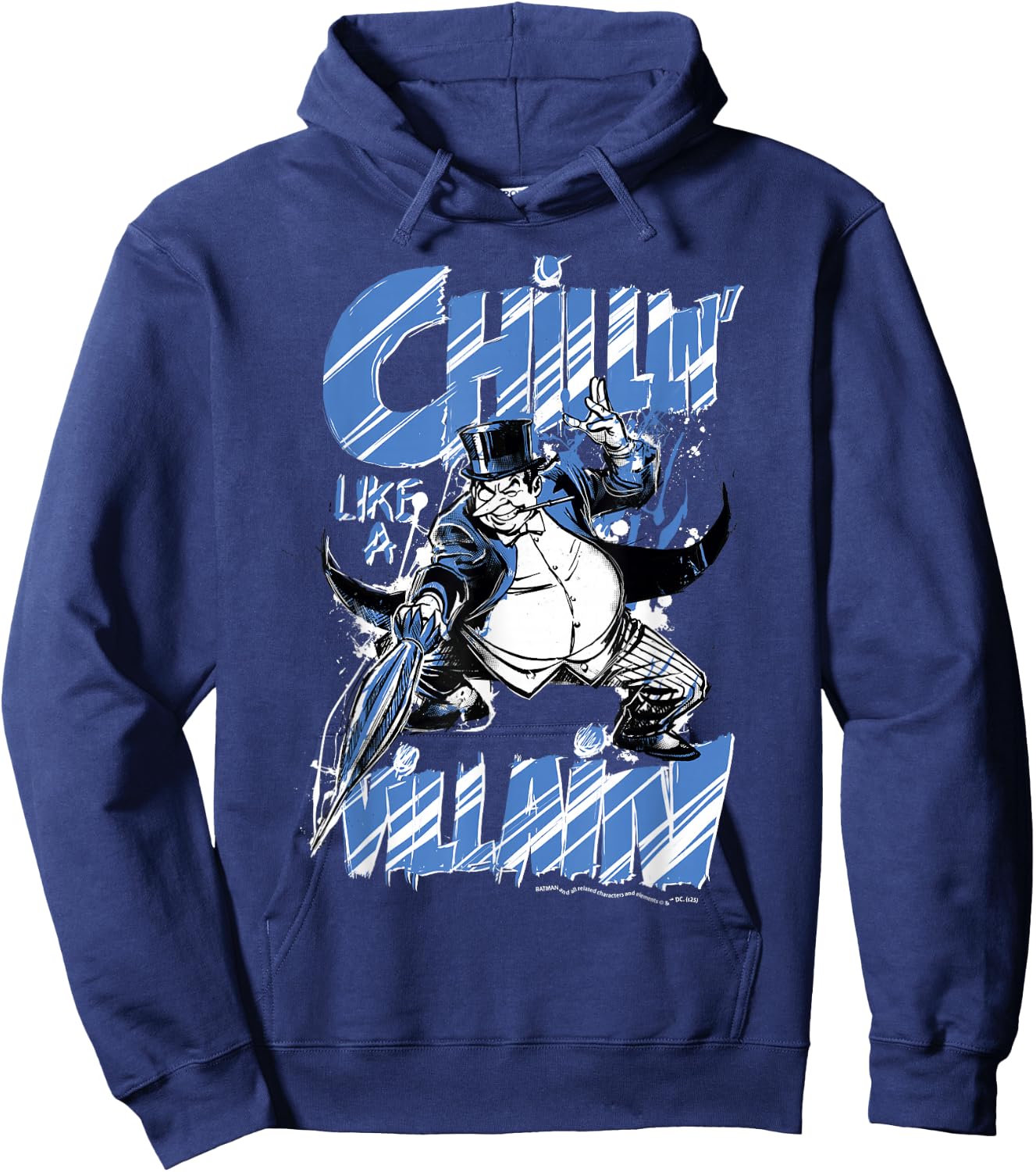 Batman, The Penguin, Relaxes Like a Villain , Black, S Hoodie - Hoodie | Navy