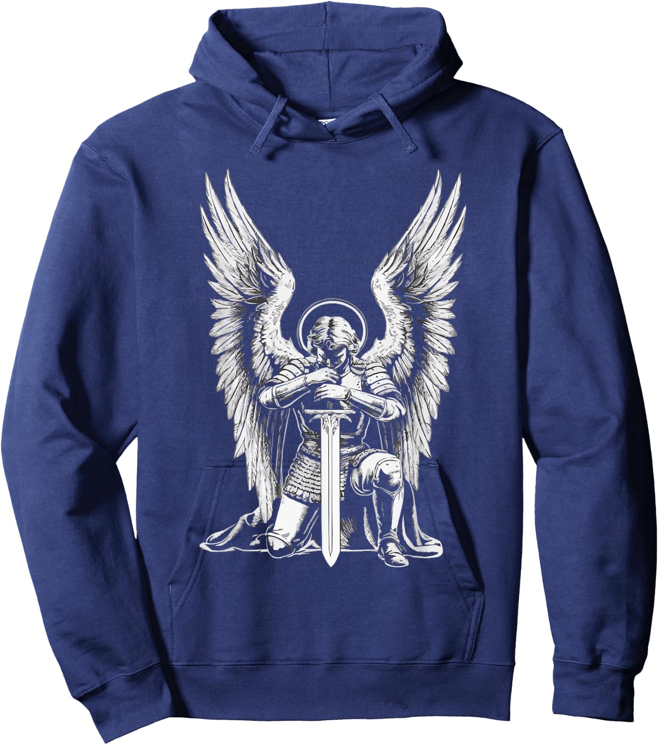 Archangel Catholic Religion Christianity Guardian Angel Hoodie - Hoodie | Navy