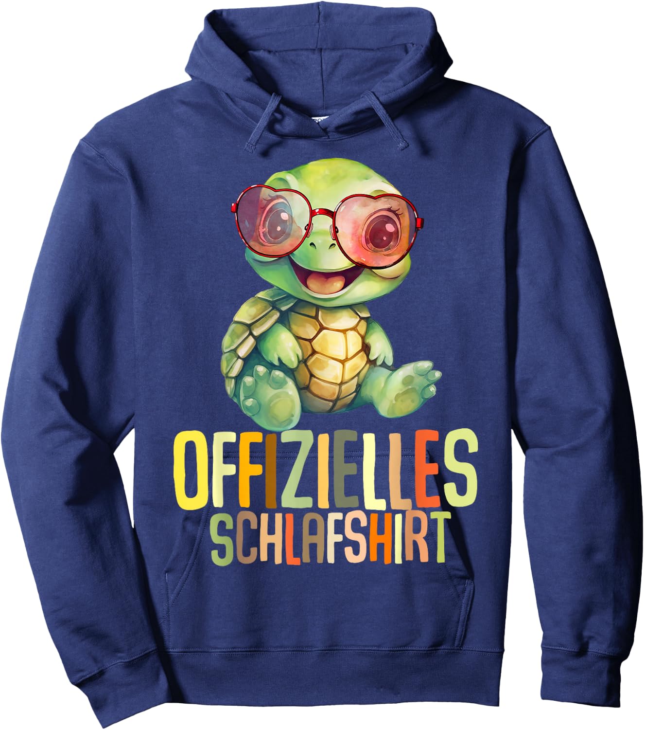 Schildkröte Offizielles Schlafshirt Schlafanzug Nachthemd Hoodie - Hoodie | Navy