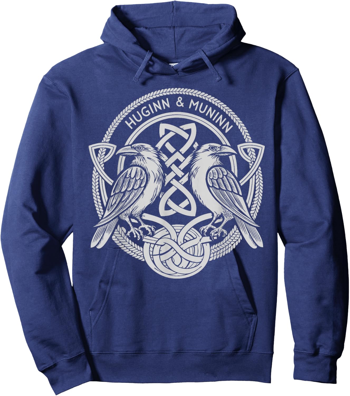 Norse & Germanic Mythology – Huginn & Muninn Raven - Celtic Hoodie - Hoodie | Navy