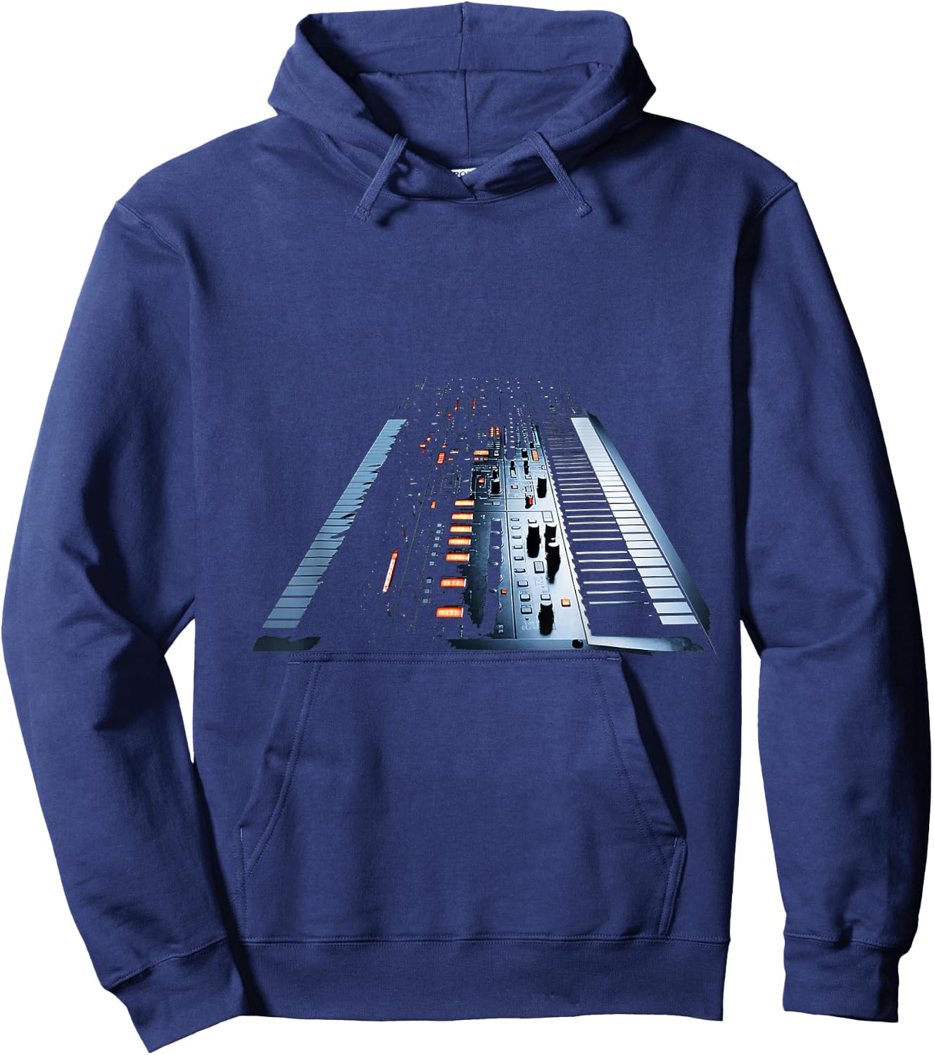Synthesizer Music Instrument Motif Art Synthesizer Hoodie - Hoodie | Navy