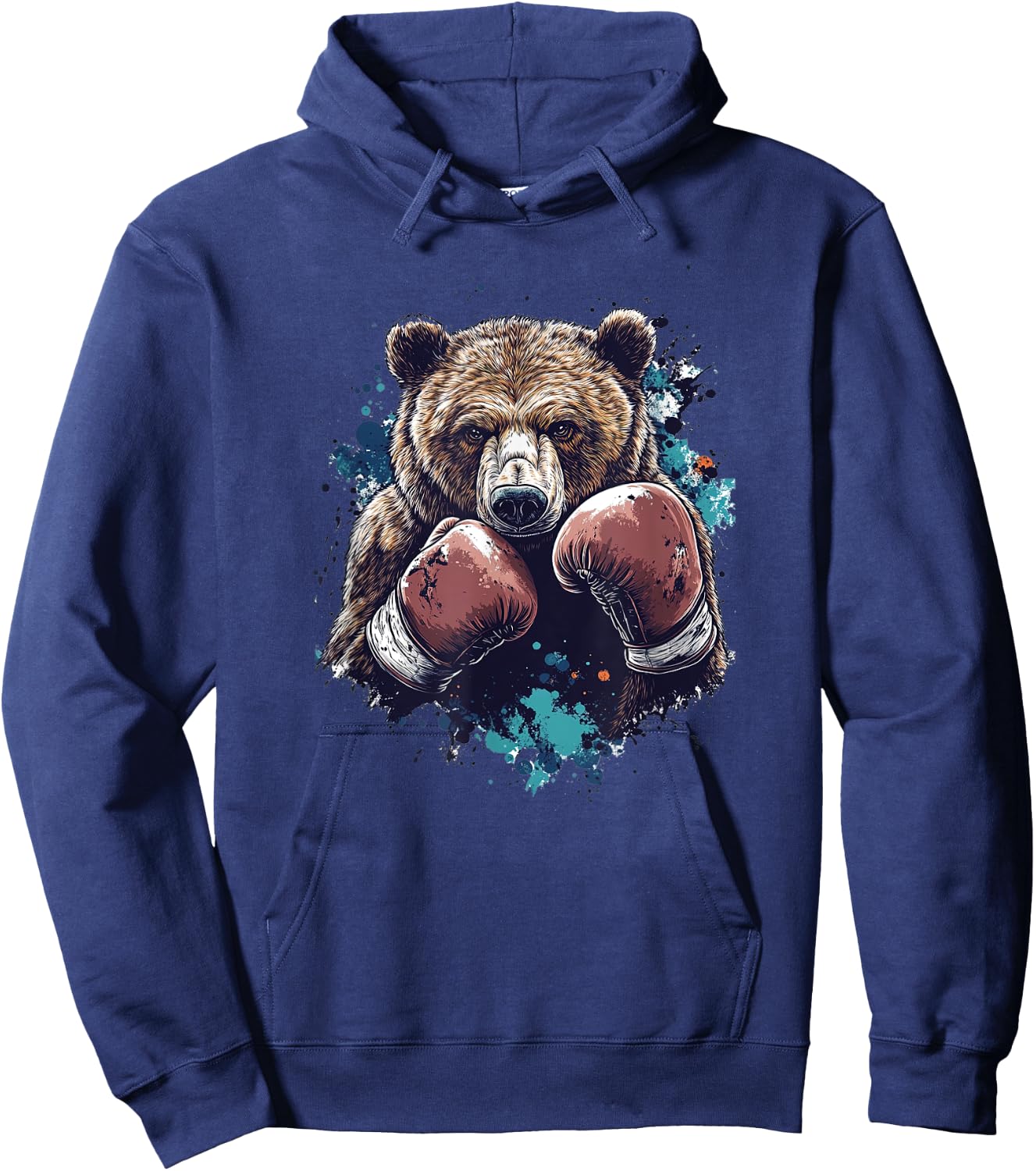 Boxing and Martial Arts Bear Hoodie - Hoodie | Navy